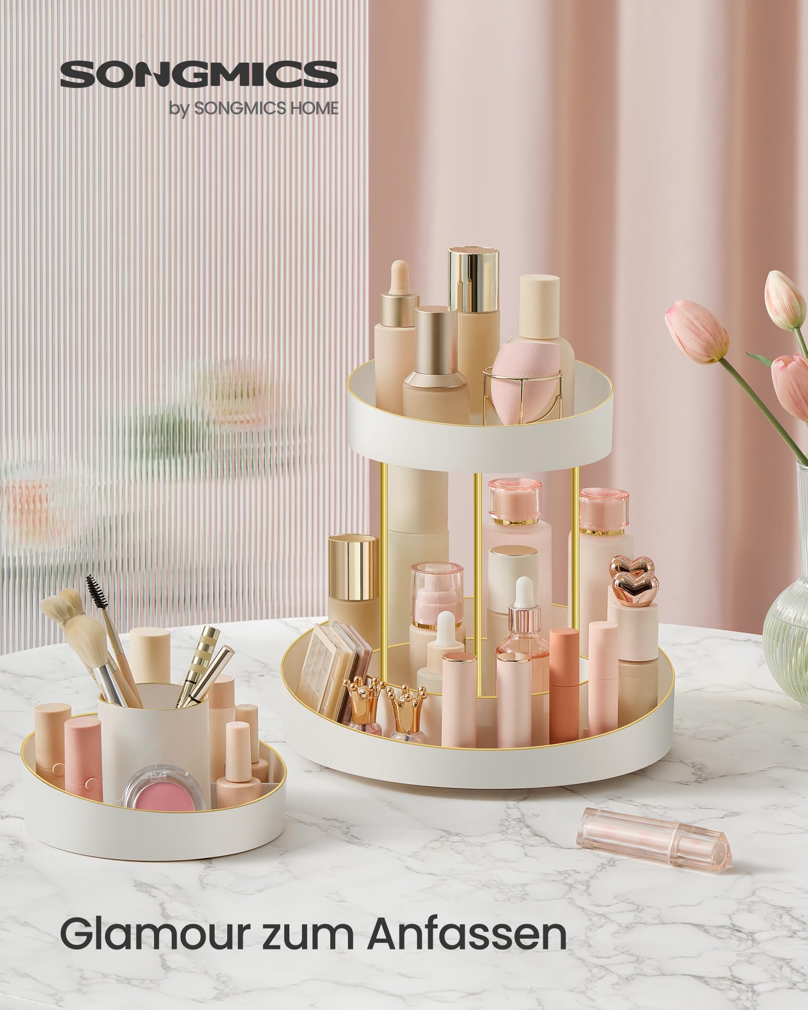 songmics-make-up-organizer-drehbar-jka027w01-2-ebenen-rund-wei-goldfarben image 3