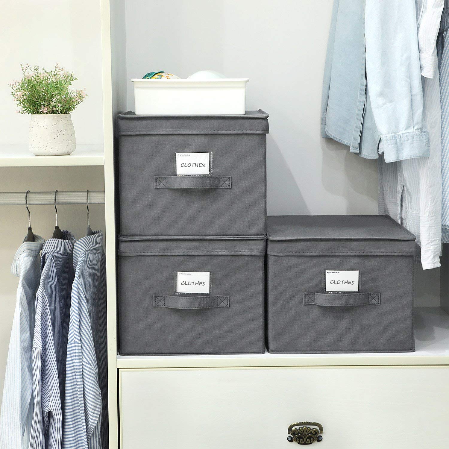 songmics-aufbewahrungsbox-rfb03g-3er-set-faltbox-mit-deckel-40-x-30-x-25-cm-grau image 3