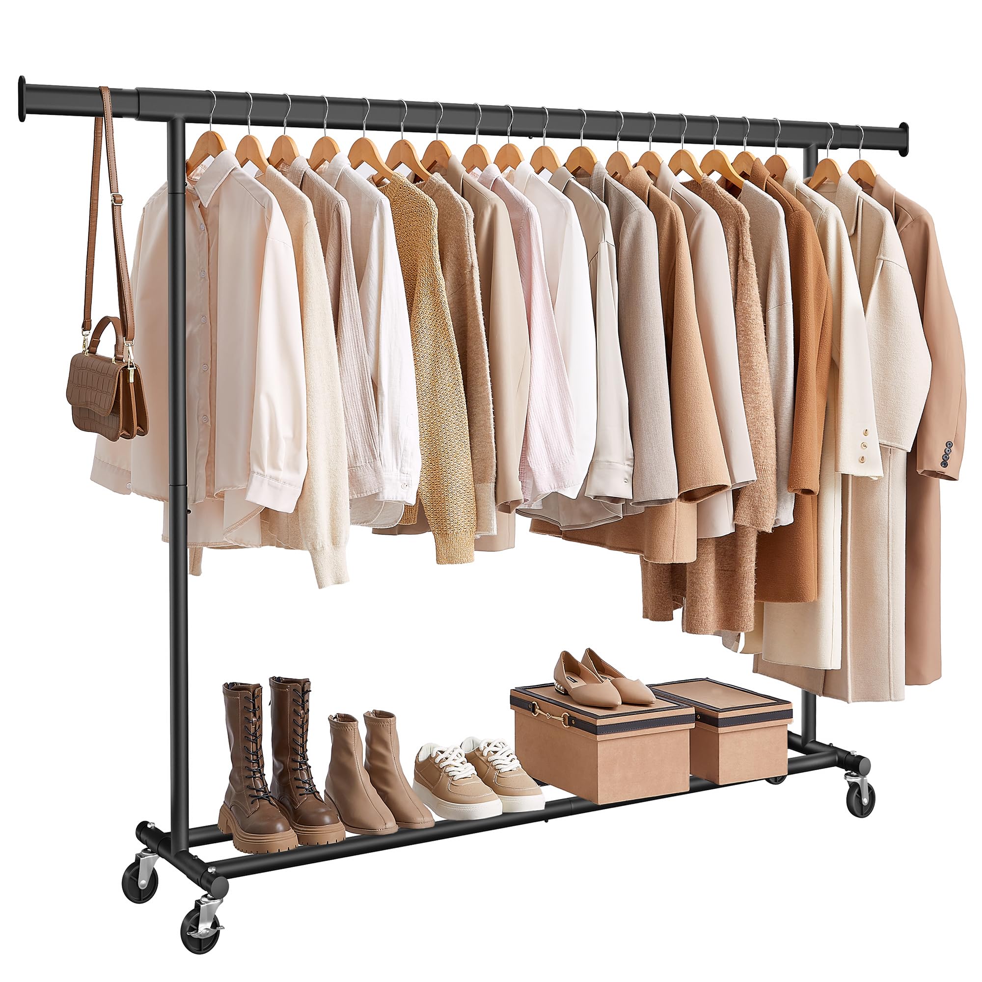 songmics-kleiderst-nder-auf-rollen-hsr175b01-schwerlast-garderobe-150-kg-auszieh image 1