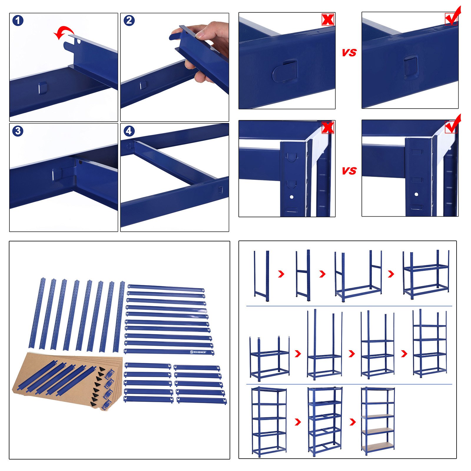 songmics-schwerlastregal-2er-set-150-cm-glr60q-blau image 8