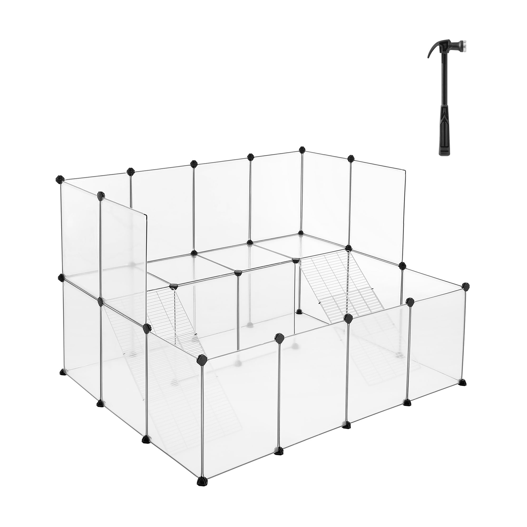 songmics-freigehege-lpc004w01-f-r-kleintiere-143-x-108-x-93-cm-wei image 1
