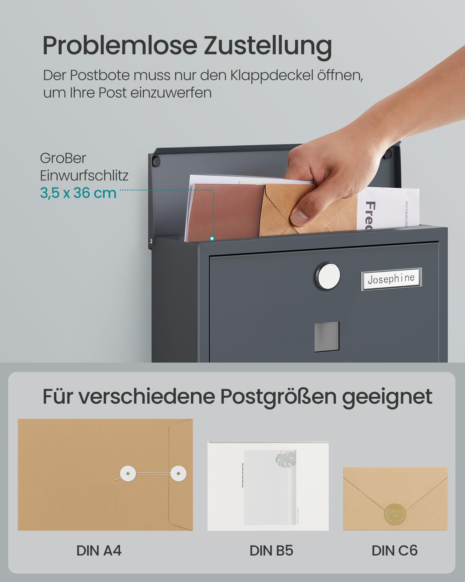 songmics-briefkasten-personalisiert-mit-namensschild-und-schloss image 3