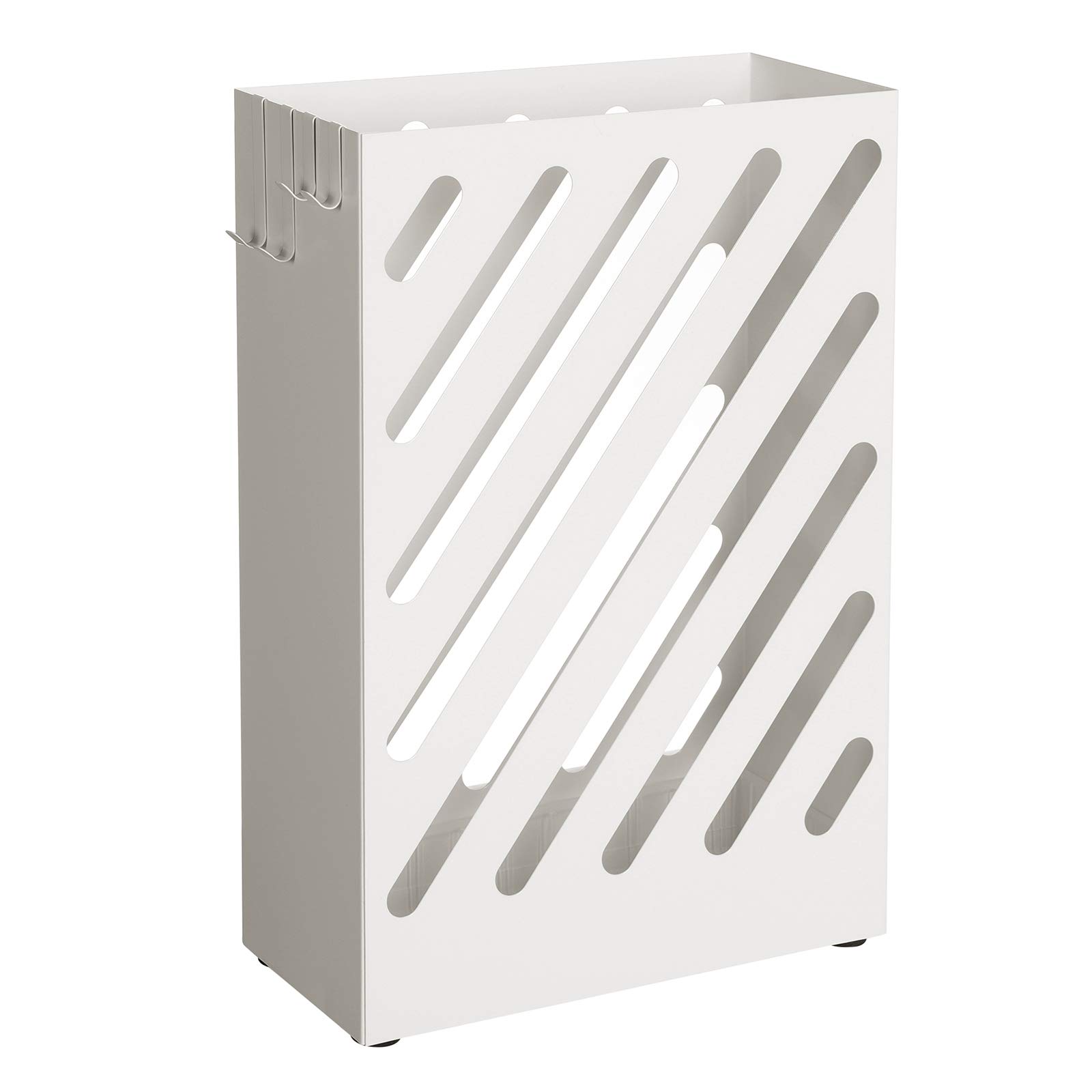 songmics-regenschirmst-nder-rechteckig-metall-wei-mit-haken-luc03wt image 1