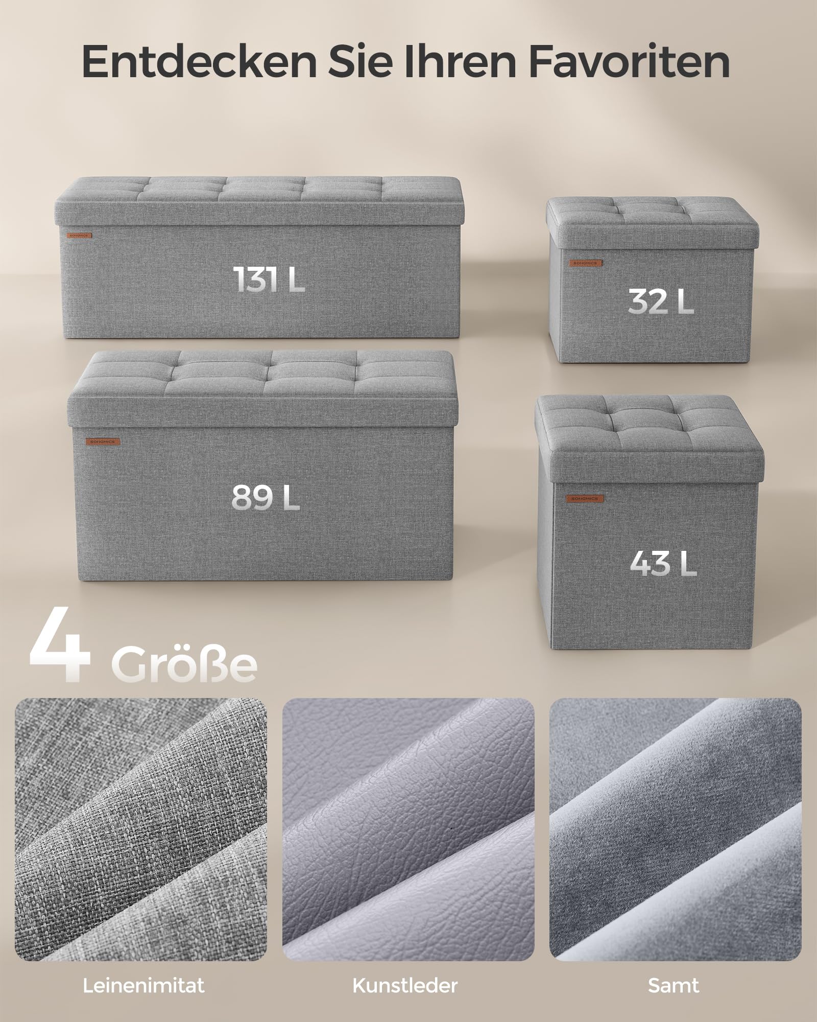 songmics-sitzhocker-mit-stauraum-lsf47g-76-x-38-x-38-cm-89-l-bis-300-kg-aschgrau image 8