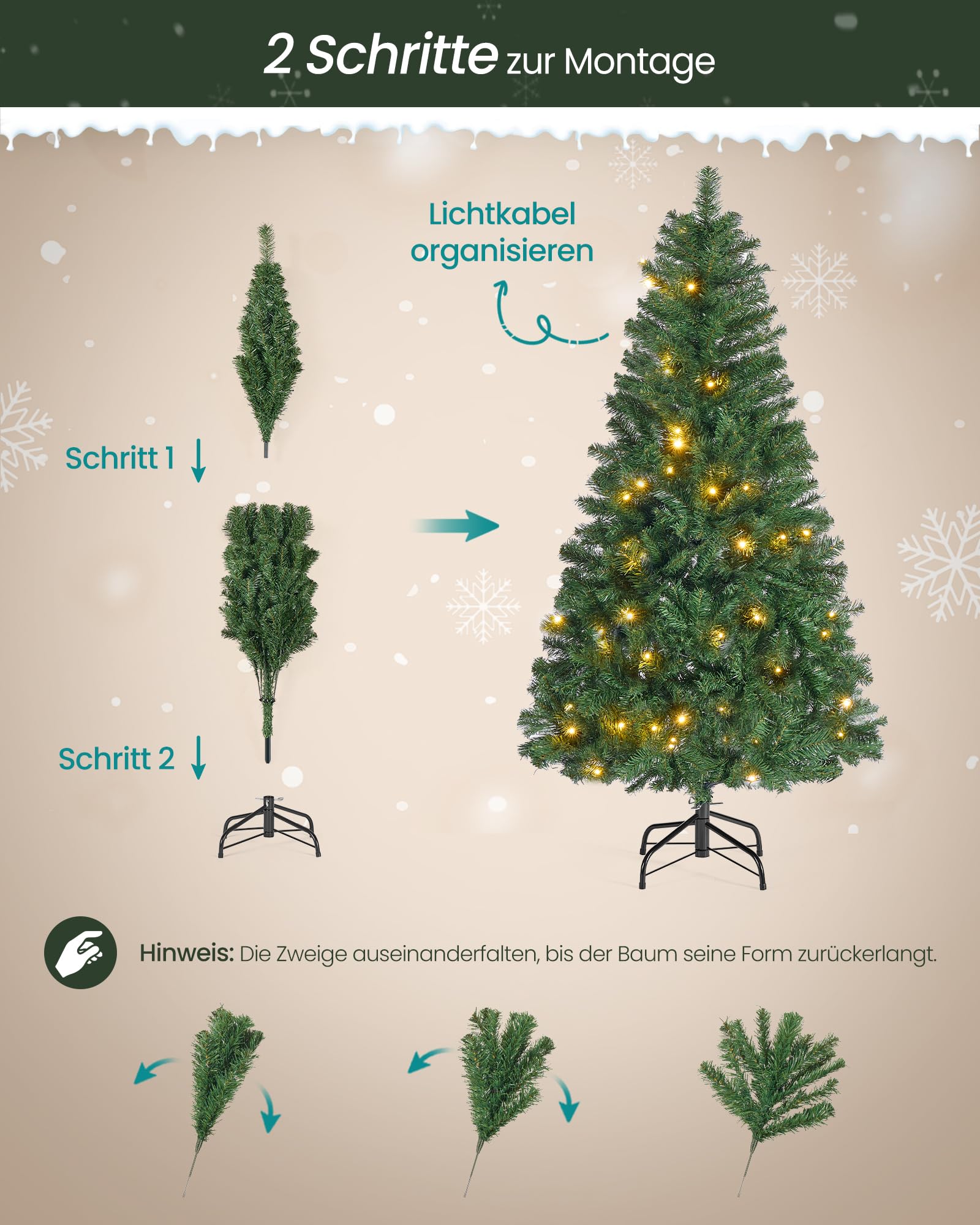 songmics-k-nstlicher-weihnachtsbaum-150-cm-mit-beleuchtung image 6