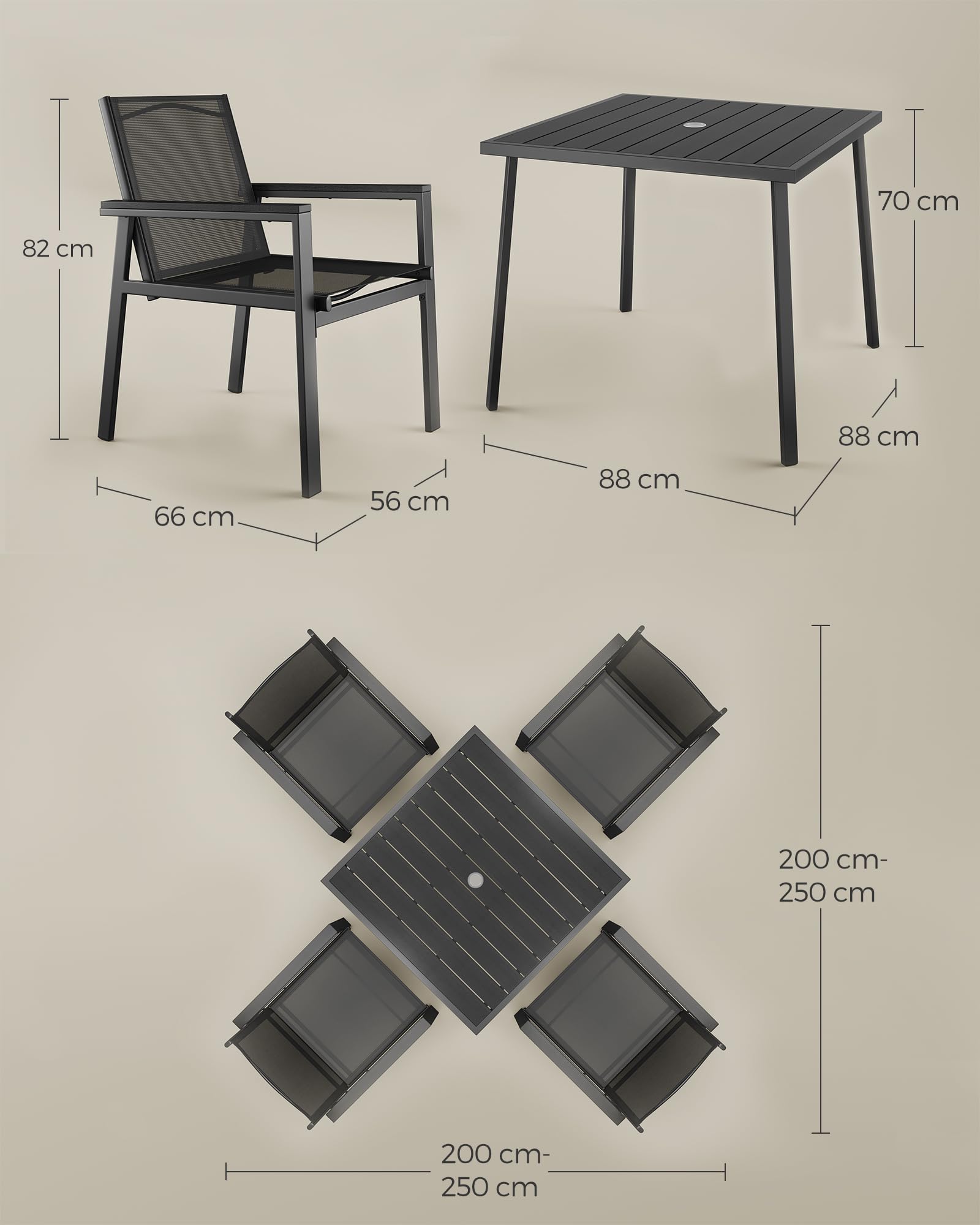 songmics-gartengarnitur-4-1-mit-tisch-und-4-st-hlen-anthrazitgrau-tintenschwarz image 5