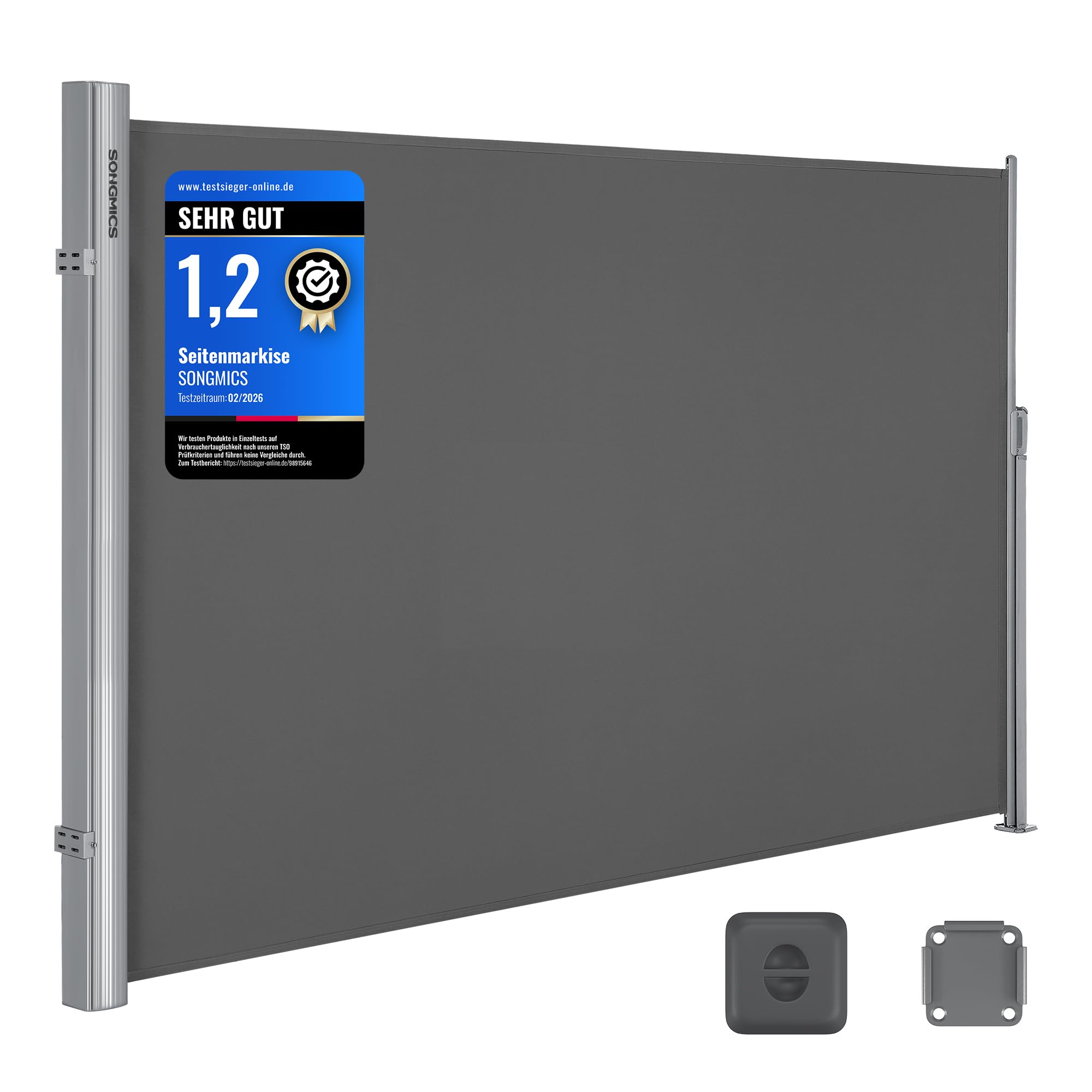 songmics-alu-seitenmarkise-ausziehbar-200-x-400-cm-anthrazit-gsa204g01 image 1