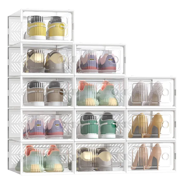 songmics-schuhboxen-12er-set-transparent-wei-f-r-schuhe-bis-gr-e-43 image 1