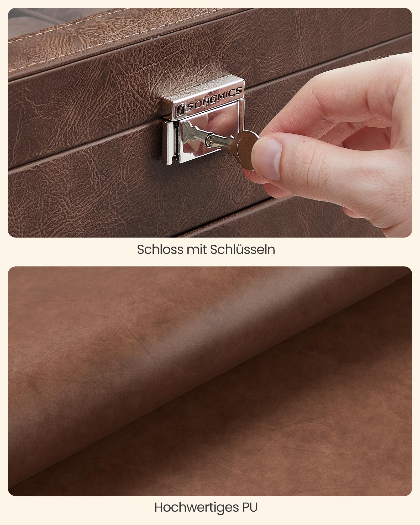 songmics-uhrenbox-jwb012k01-f-r-12-uhren-2-ebenen-mit-glasdeckel-braun image 6