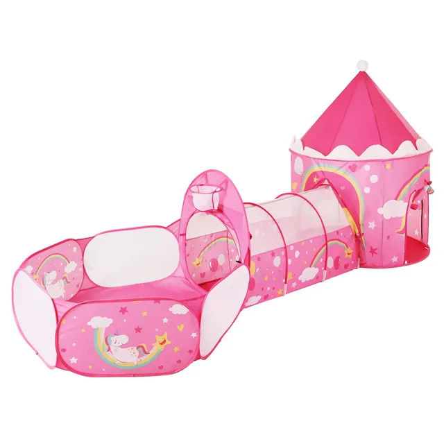 songmics-spielzelt-lpt701p01-3-in-1-pop-up-mit-tunnel-und-b-llebad-pink-einhorn image 1