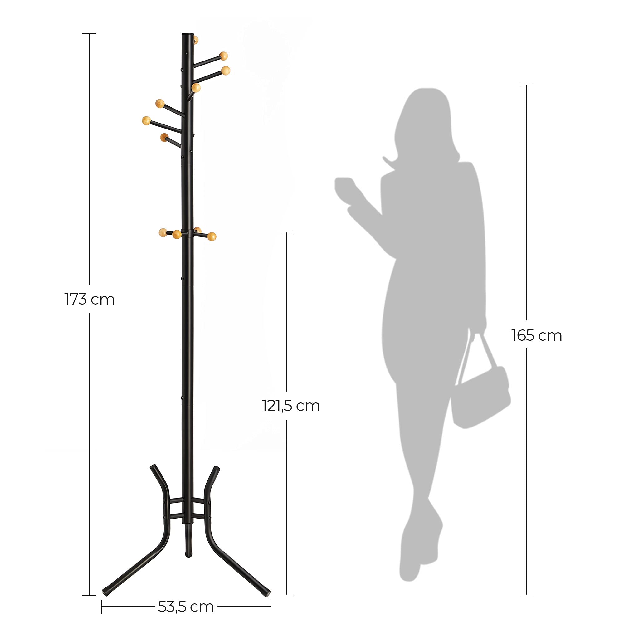 songmics-rcr028b01-garderobenst-nder-stahl-schwarz-173-cm-11-haken image 7