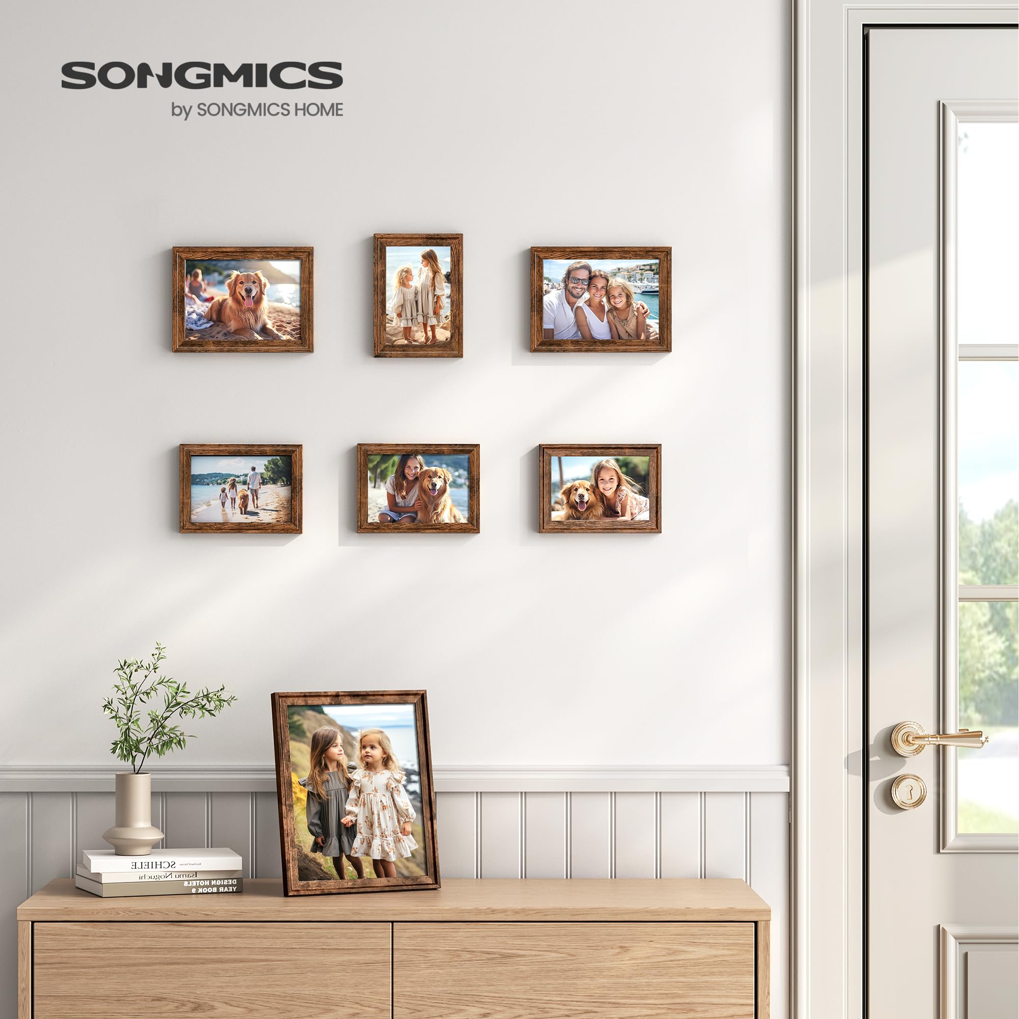 songmics-bilderrahmen-rpf047x01-7er-set-vintagebraun-mit-passepartouts image 2