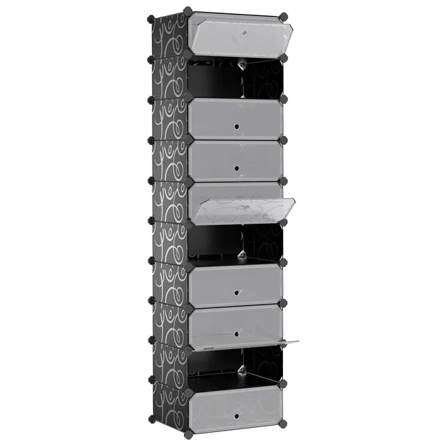 songmics-schuhschrank-lpc10h-10-ebenen-schwarz-48-x-36-x-105-cm-mit-t-r image 1