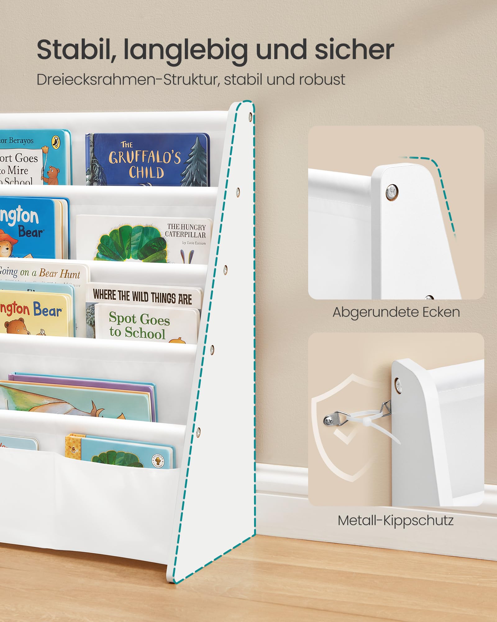songmics-b-cherregal-kinder-4-ebenen-62-4-x-25-x-60-cm-wei image 5