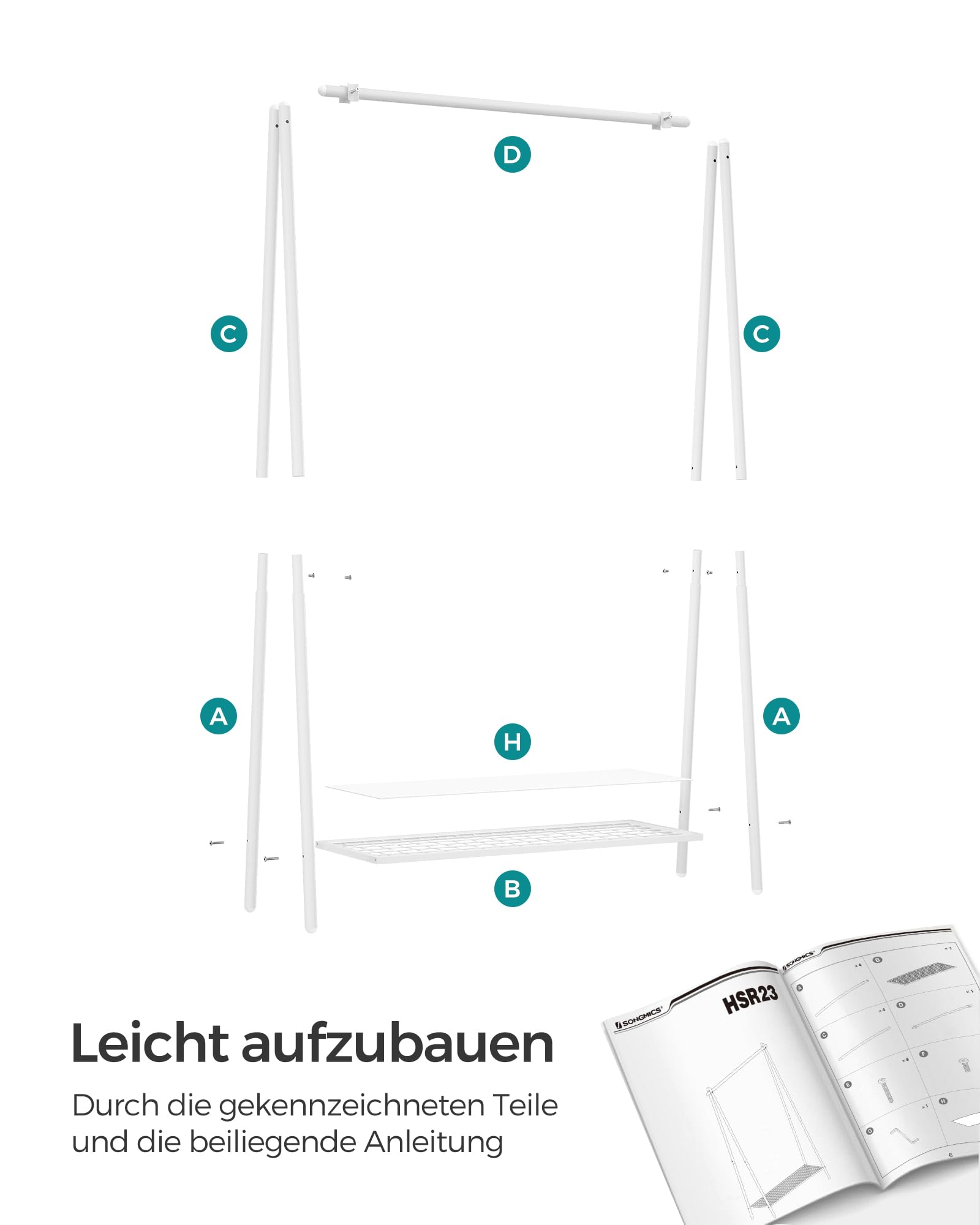 songmics-kleiderst-nder-hsr023w01-garderobenst-nder-stahl-33-5-x-92-5-x-153-cm-w image 7