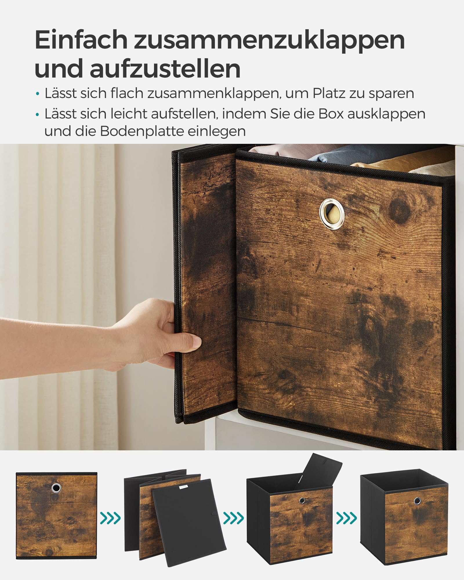 songmics-aufbewahrungsbox-rfb133b01-6er-set-33x33x33-vintagebraun-schwarz image 8