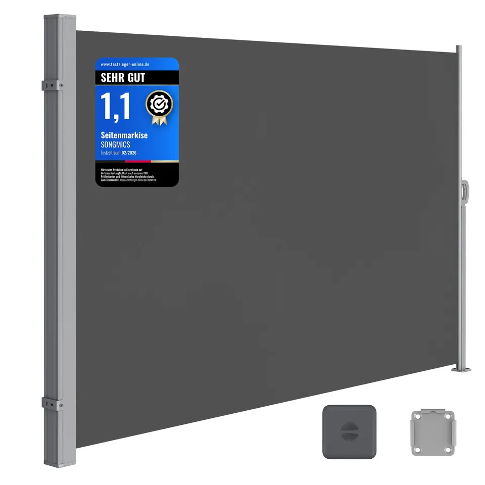 songmics-seitenmarkise-gsa615gz01-anthrazit-160-x-500-cm-seitenrollo-mit-stahl-k image 1