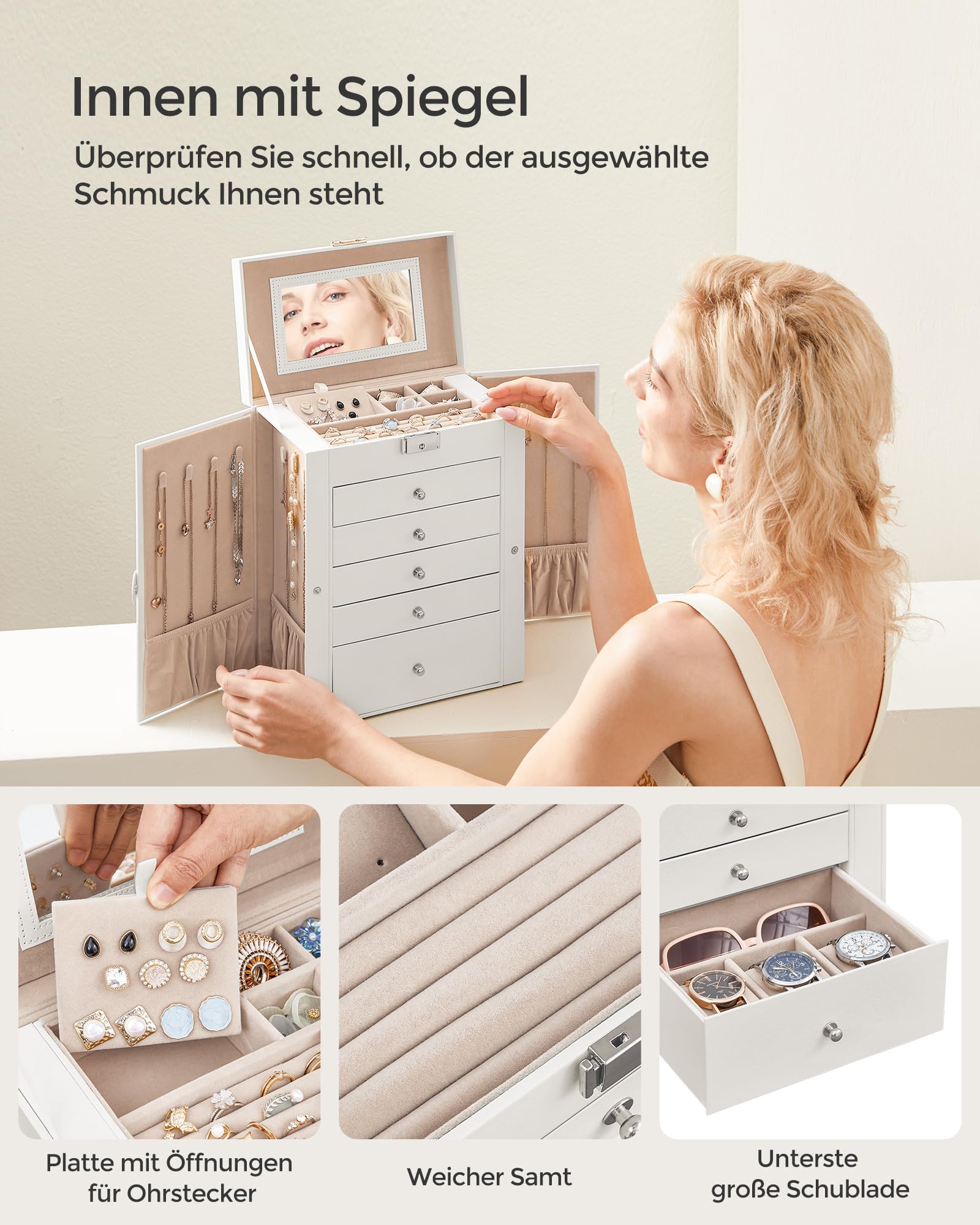 songmics-schmuckk-stchen-6-ebenen-mit-spiegel-abschlie-bar-wei-jbc152w01 image 5