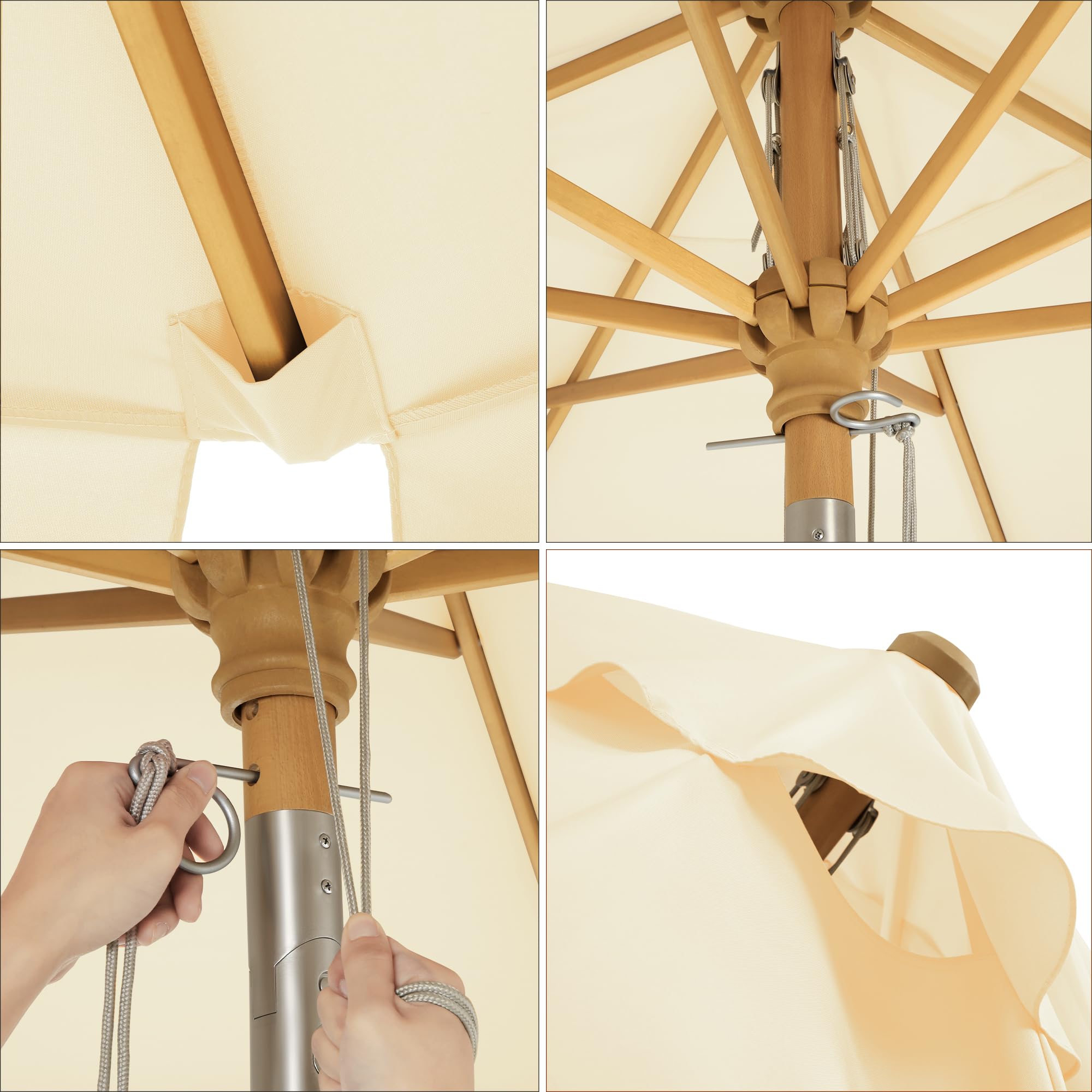 songmics-sonnenschirm-300-cm-gpu32be-holz-gartenschirm-achteckig-beige image 6