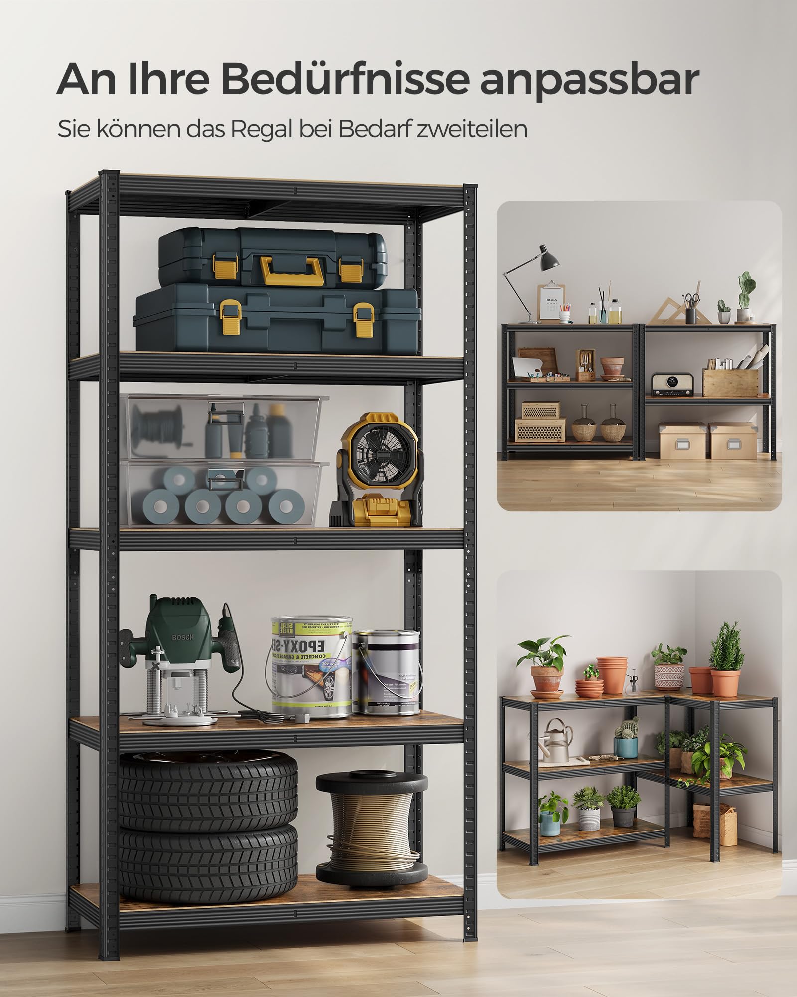 songmics-standregal-glr050b11-50-x-100-x-200-cm-5-b-den-bis-600-kg-vintagebraun- image 8