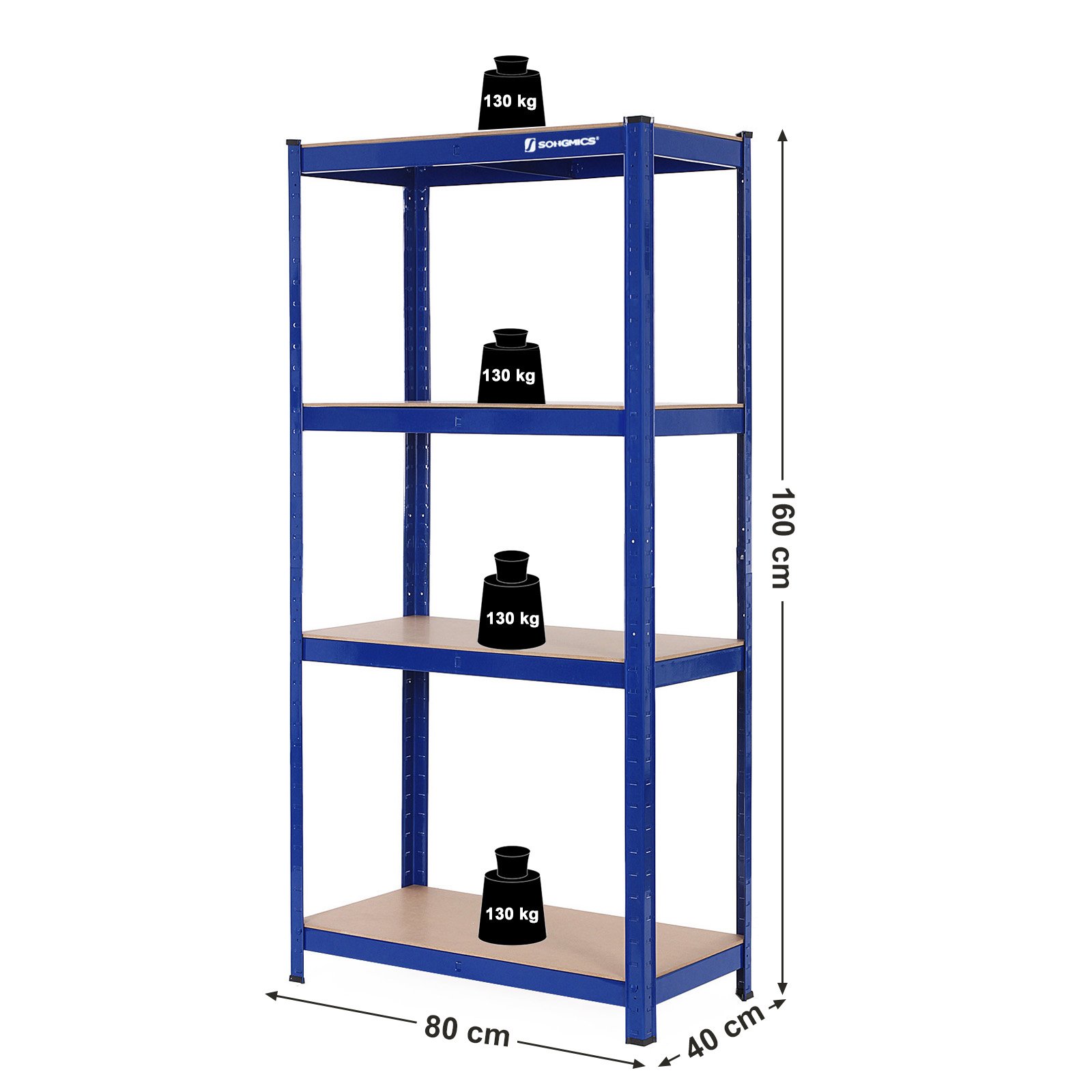 songmics-schwerlastregal-glr44q-blau-40-x-80-x-160-cm-520-kg-4-b-den image 3