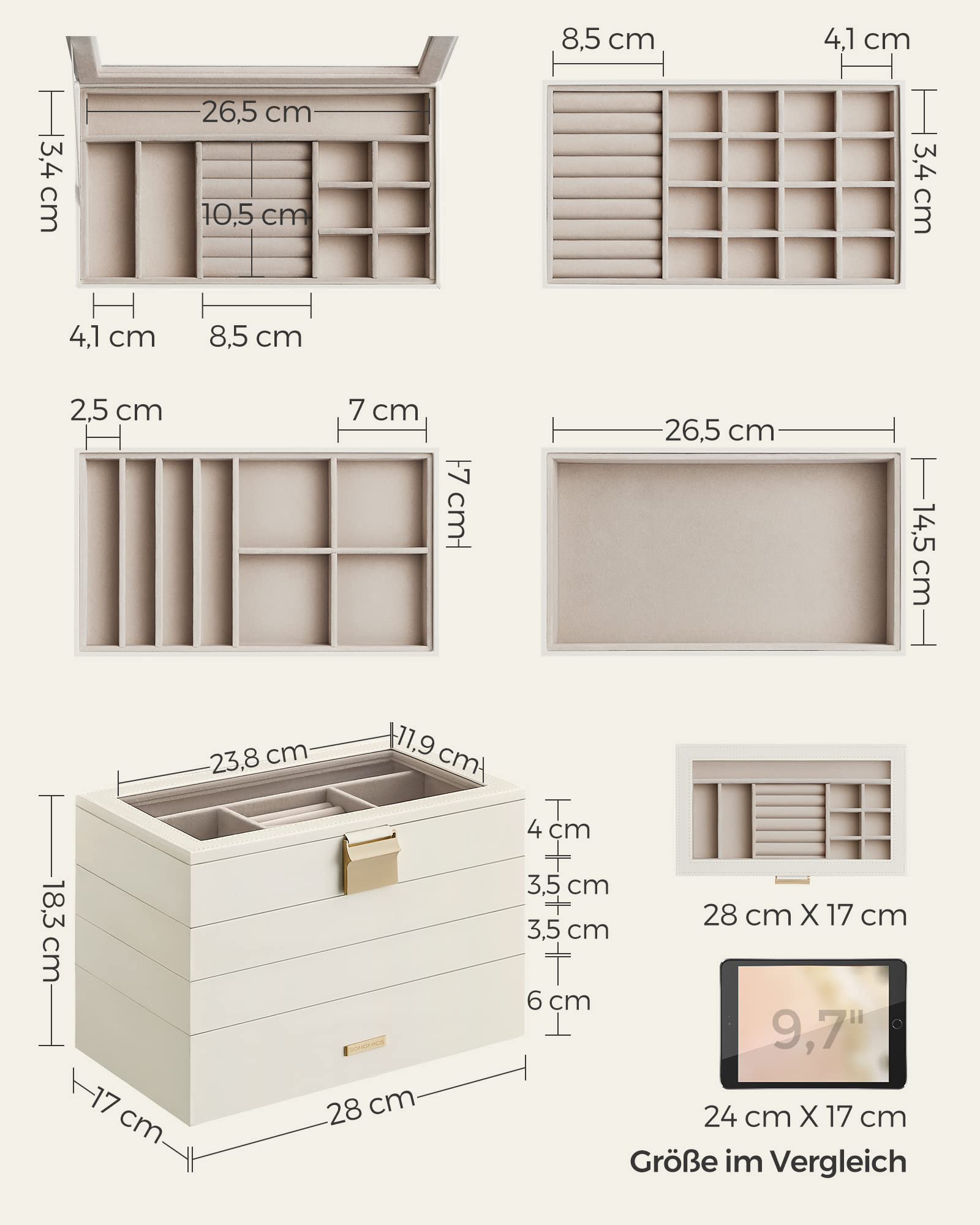 songmics-gisella-schmuckk-stchen-4-ebenen-jbc164w01-wei-stapelbares-schmucktable image 6