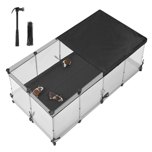songmics-kleintiergehege-lpc016w01-144-x-74-x-57-cm-wolkenwei-halbtransparent image 8
