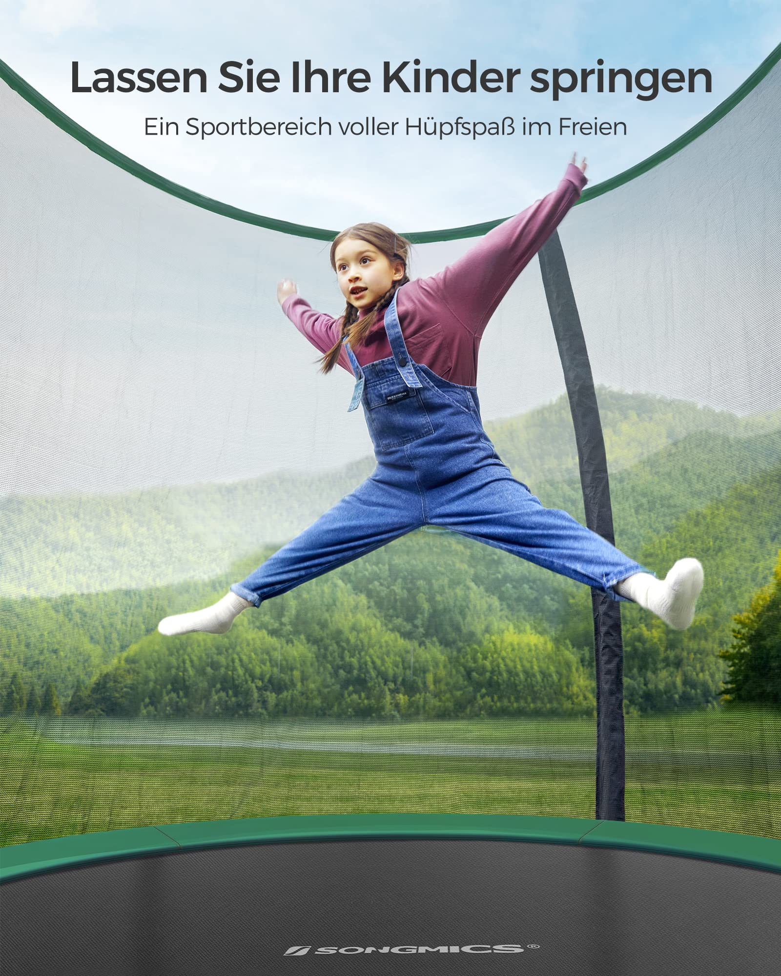 songmics-trampolin-outdoor-244-cm-kindertrampolin-mit-netz-randabdeckung image 2