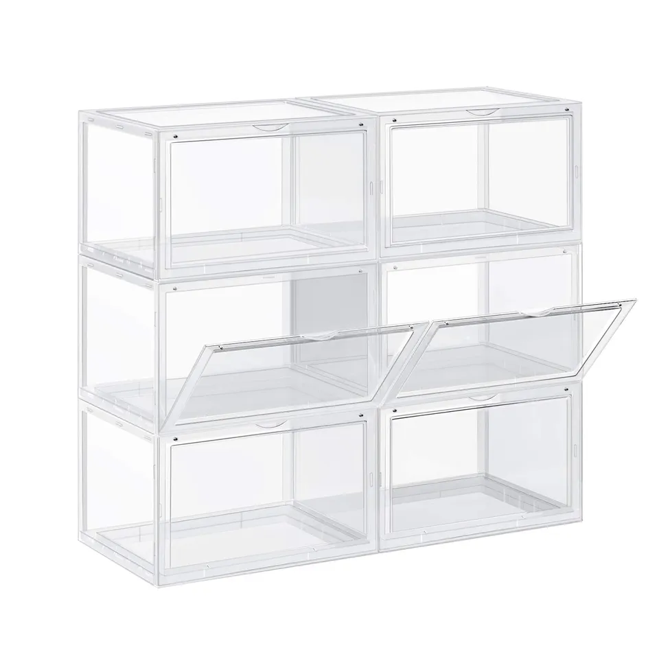 songmics-schuhboxen-lsp06cw-6er-set-transparent-stapelbar-gr-e-46 image 1