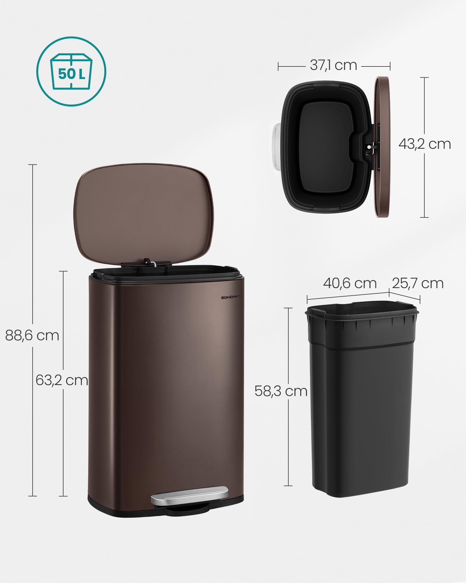 songmics-k-chenabfalleimer-50-l-treteimer-stahl-braun-ltb50br02 image 5