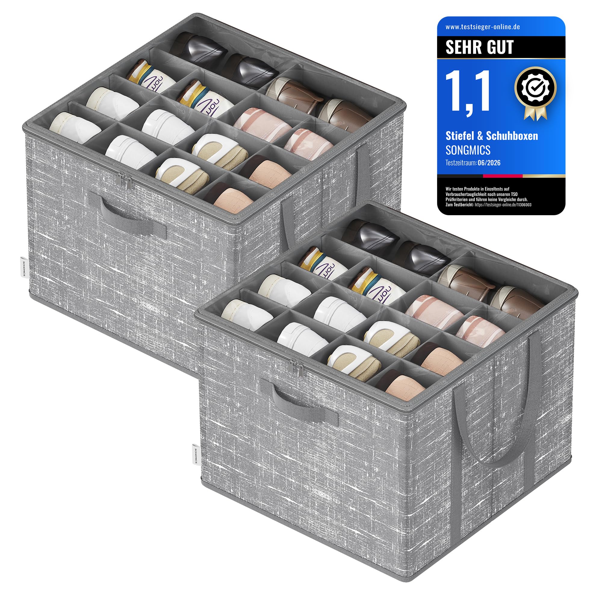 songmics-schuh-organizer-2er-set-f-r-16-paar-schuhe-42-x-42-x-31-7-cm-mit-griffe image 1