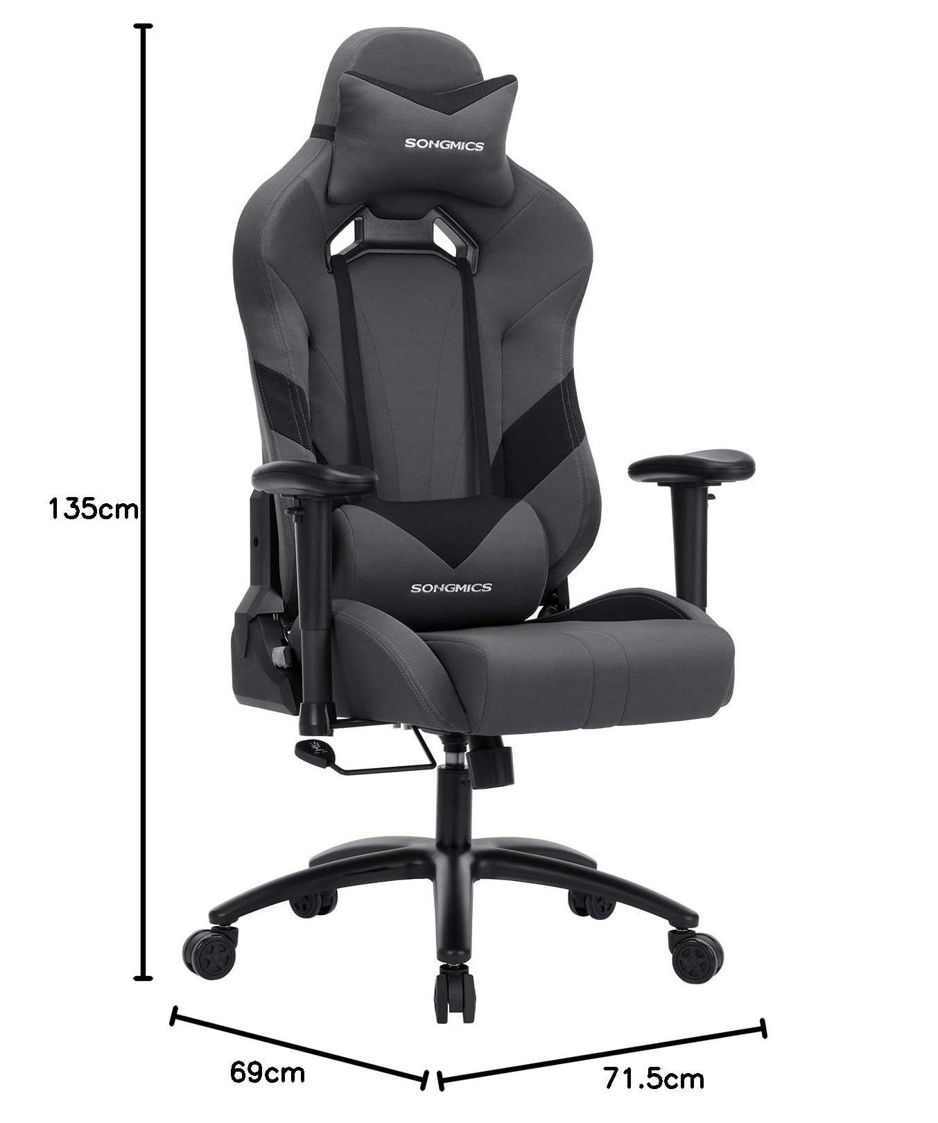songmics-b-rostuhl-gaming-stuhl-rcg13g-grau-schwarz-ergonomisch-150-kg image 3