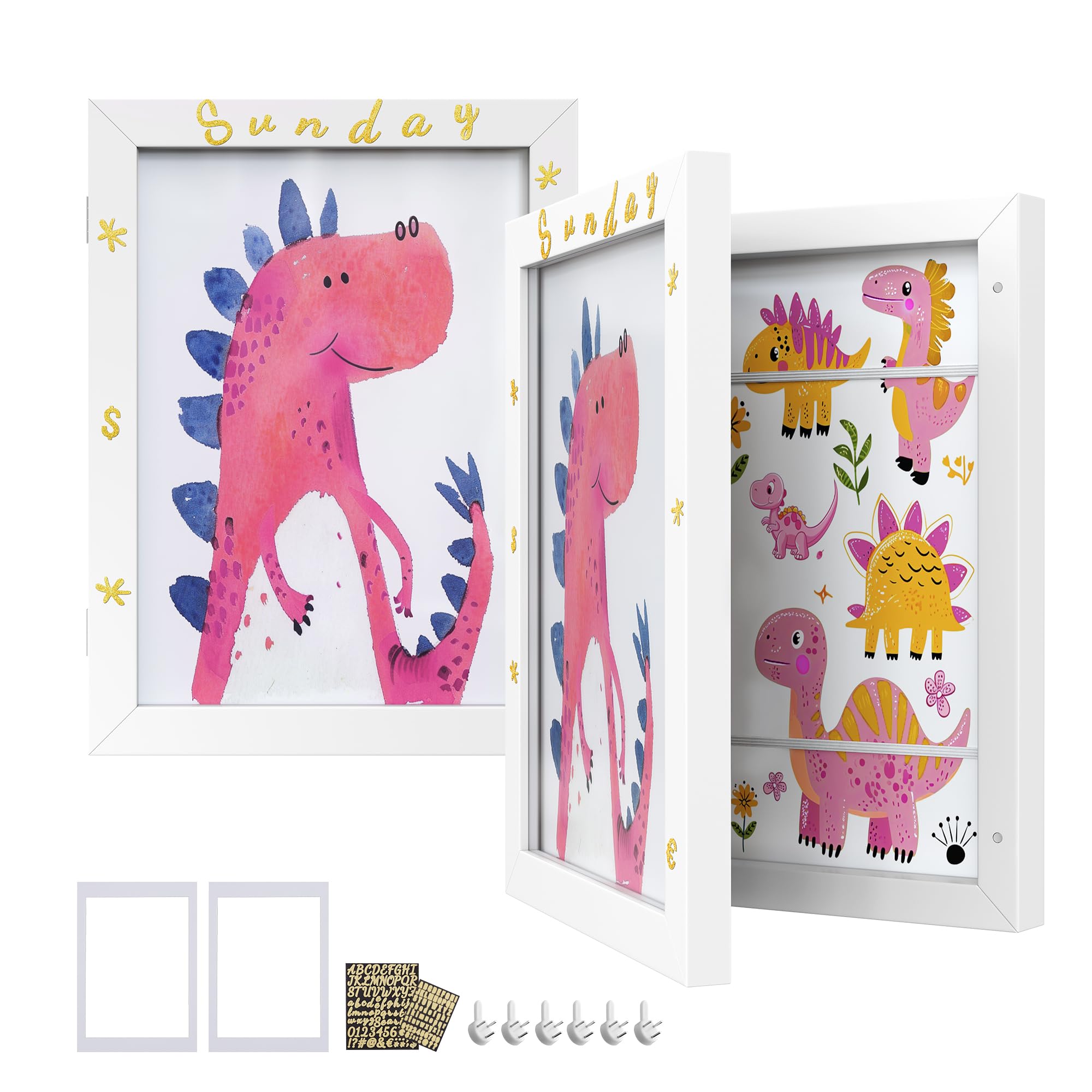 songmics-bilderrahmen-2er-set-a4-rpf052b02-aschschwarz-kinder-kunstrahmen-mit-au image 8