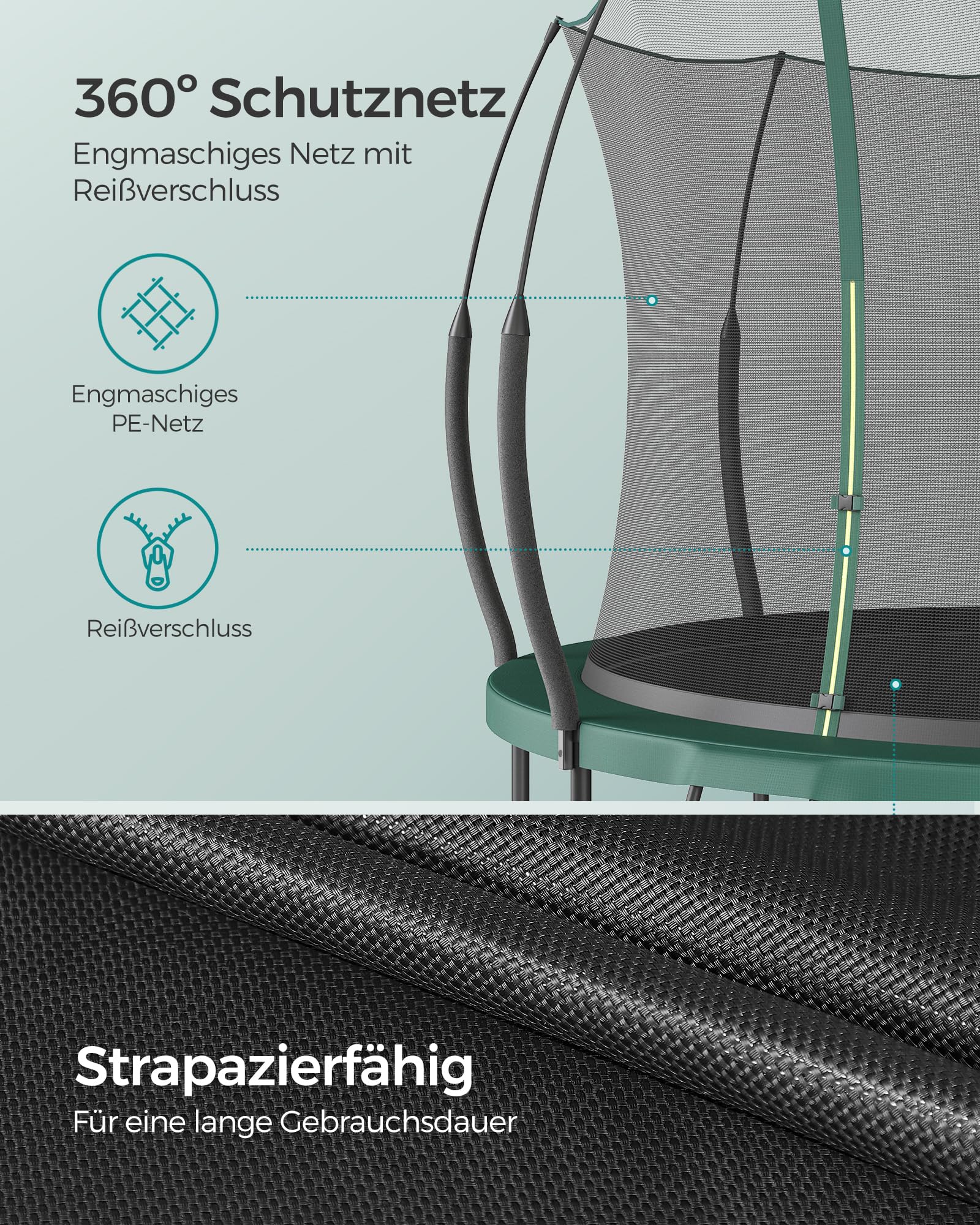 songmics-federloses-trampolin-outdoor-244-cm-mit-sicherheitsnetz image 8