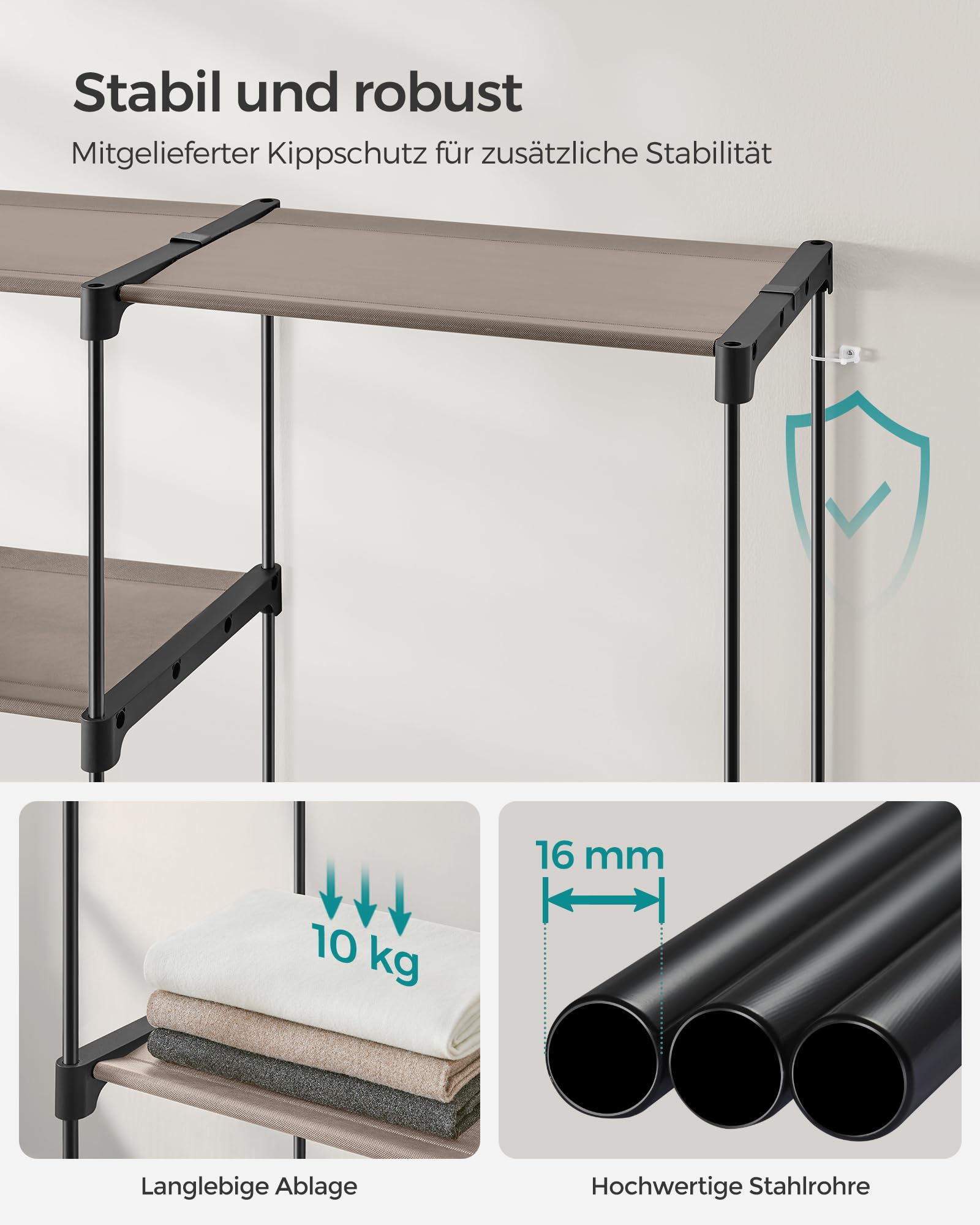 songmics-kleiderschrank-freistehend-182-x-43-x-182-cm-taupe-ryg037r02 image 5