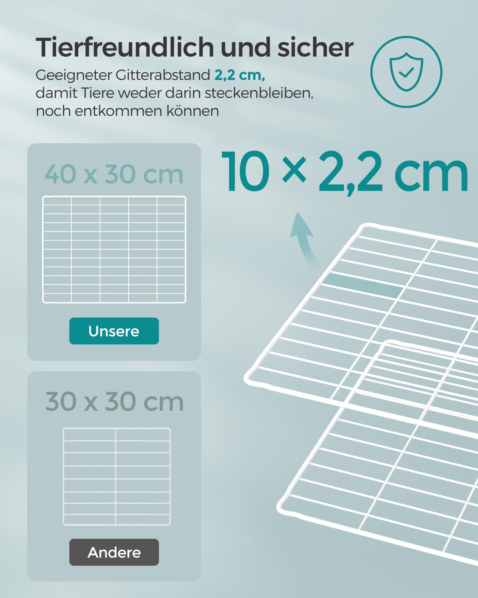 songmics-freilauf-diy-kleintiergehege-lpi001w01-metallgitter-123-x-63-x-41-cm-we image 7