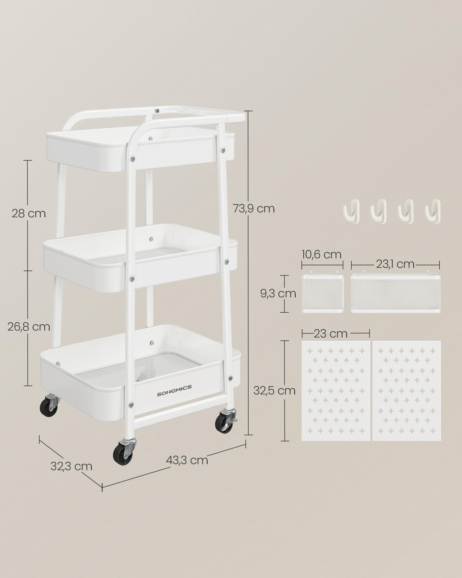 songmics-rollwagen-3-ebenen-lrc037w01-wolkenwei-k-chenwagen-metall-mit-h-ngek-rb image 6