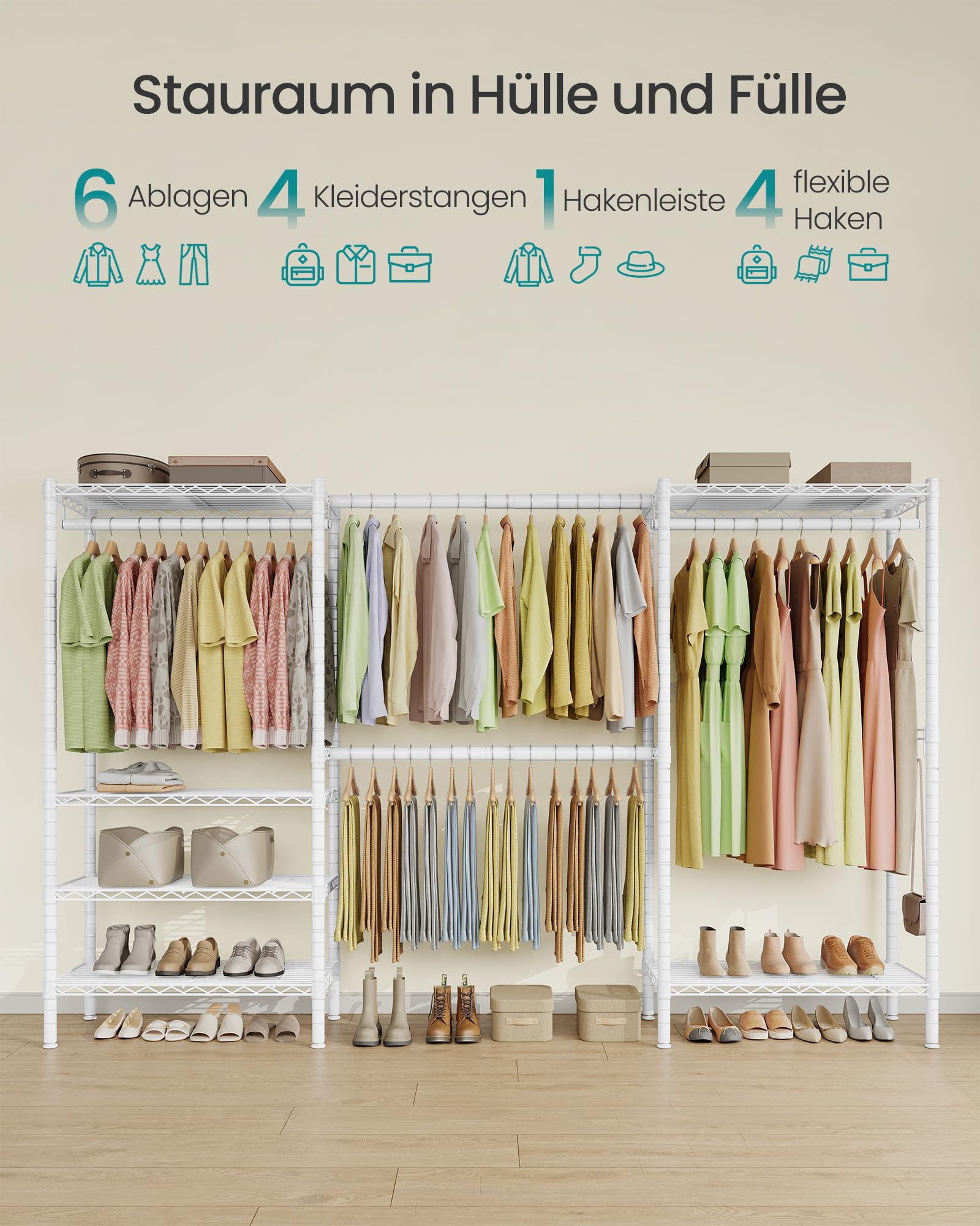 songmics-offener-kleiderschrank-40-x-177-220-x-193-cm-mit-4-kleiderstangen-metal image 3