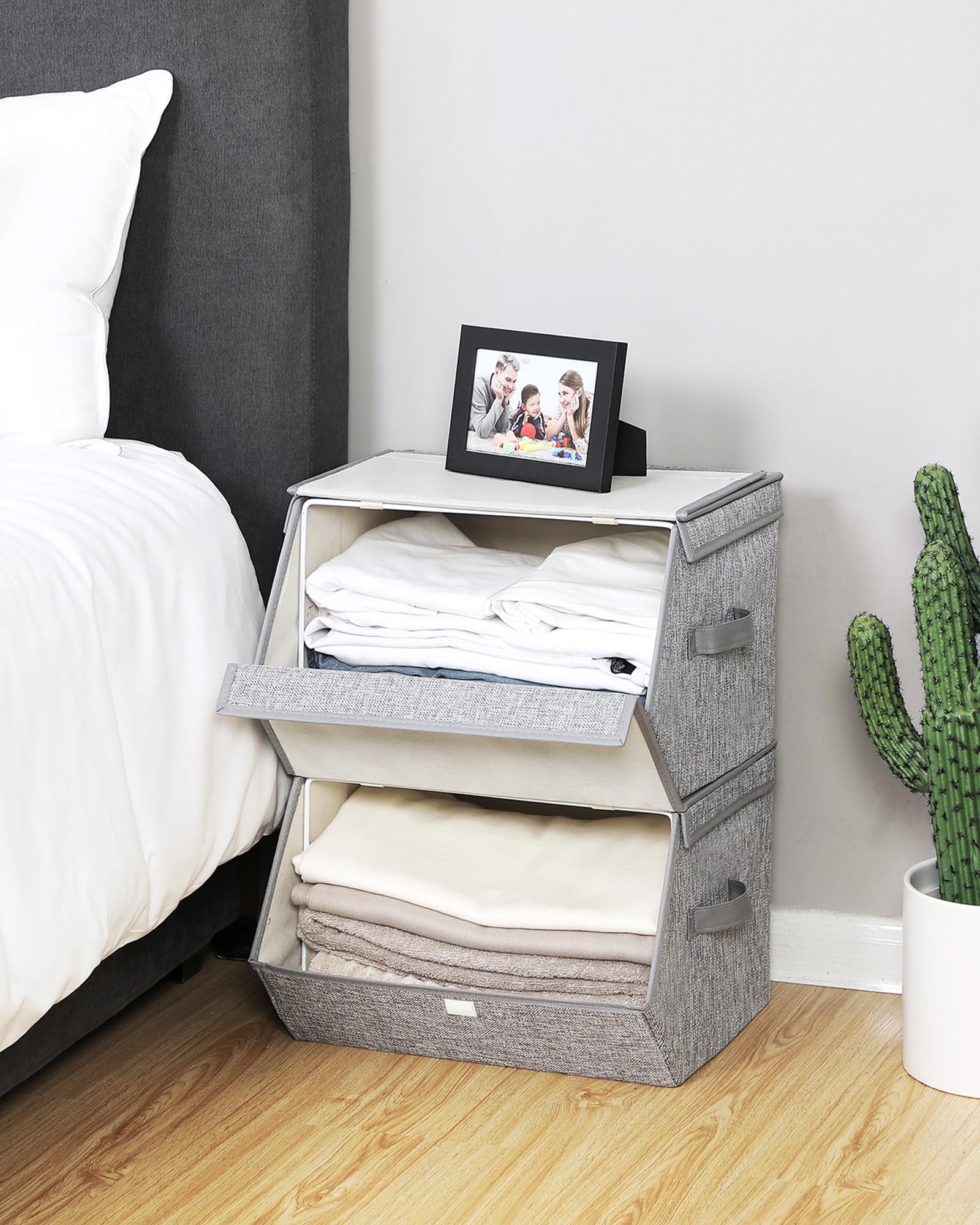songmics-aufbewahrungsbox-2er-set-faltbar-38-x-26-5-cm-grau-beige image 4