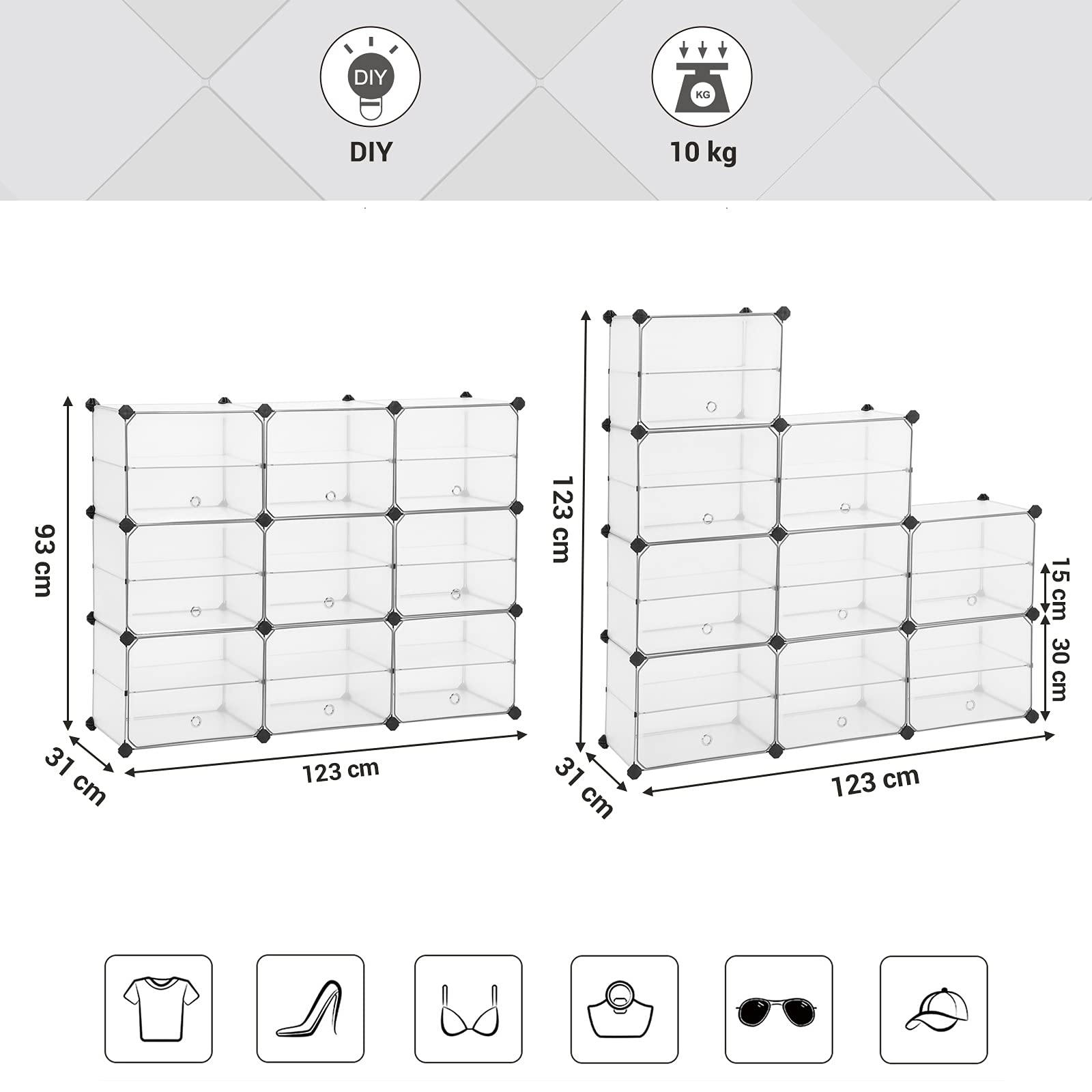 songmics-w-rfelregal-lpc502w-mit-t-r-18-f-cher-wei image 4