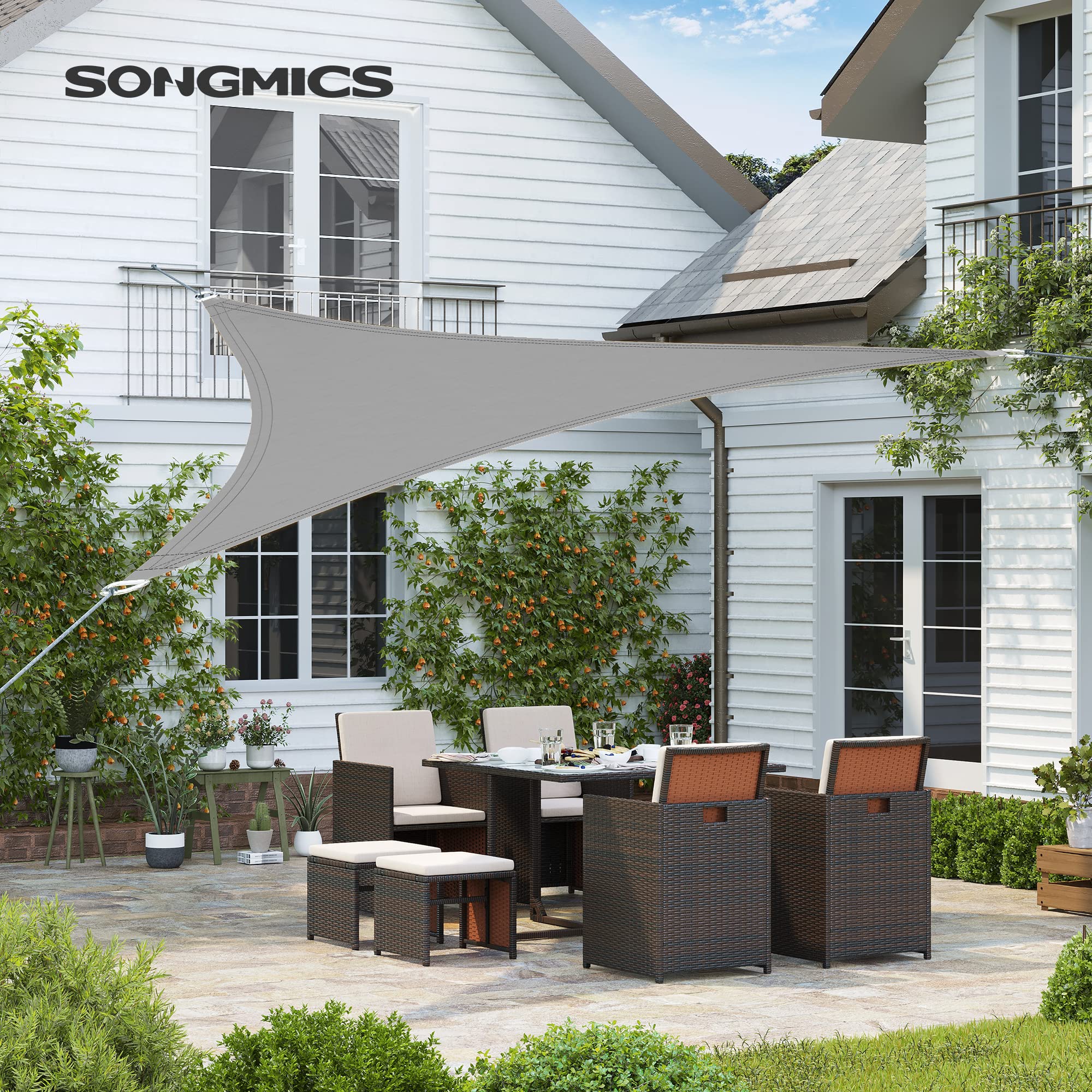 songmics-sonnensegel-gss004g02-dreieckig-3-7-m-grau image 2