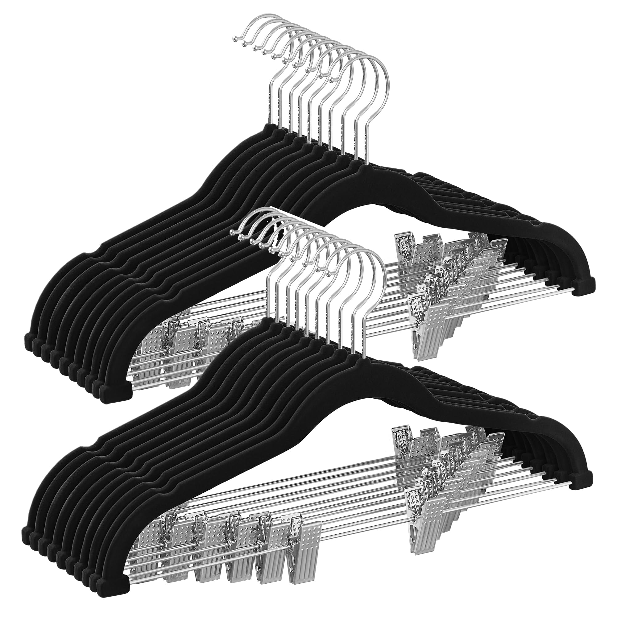 songmics-kleiderb-gel-samt-12er-set-mit-clips-42-5-cm-schwarz-crf12b image 8