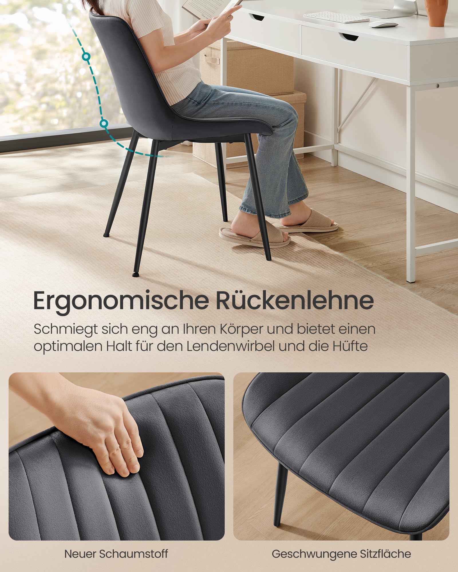 songmics-esszimmerst-hle-4er-set-samt-grau-tintenschwarz-ldc090g54 image 5