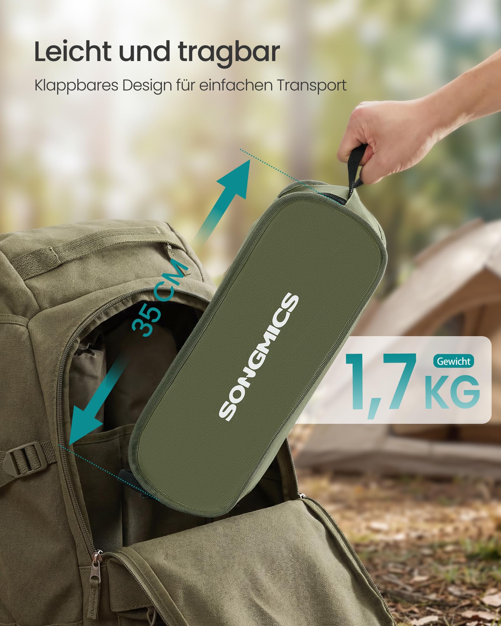 songmics-campingstuhl-klappbar-h-henverstellbar-stahl-bis-150-kg-mit-2-seitentas image 5