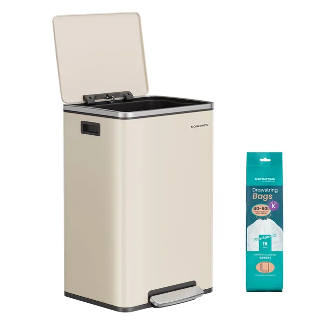 songmics-ltb595a02-m-lleimer-50-l-mit-pedal-stahl-cremefarben image 1