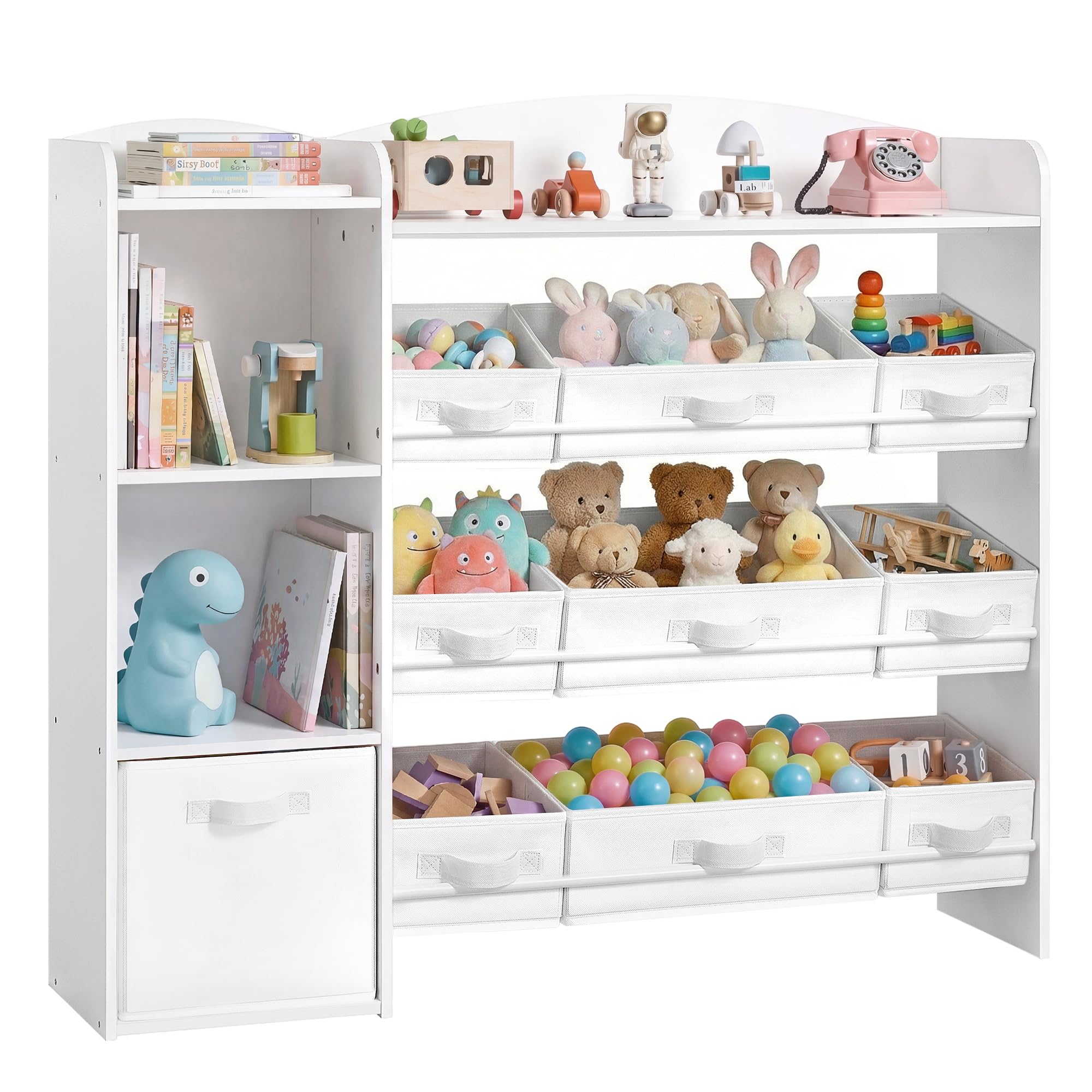 songmics-kinderregal-mit-4-f-chern-und-11-boxen-wei-143-8-cm image 8