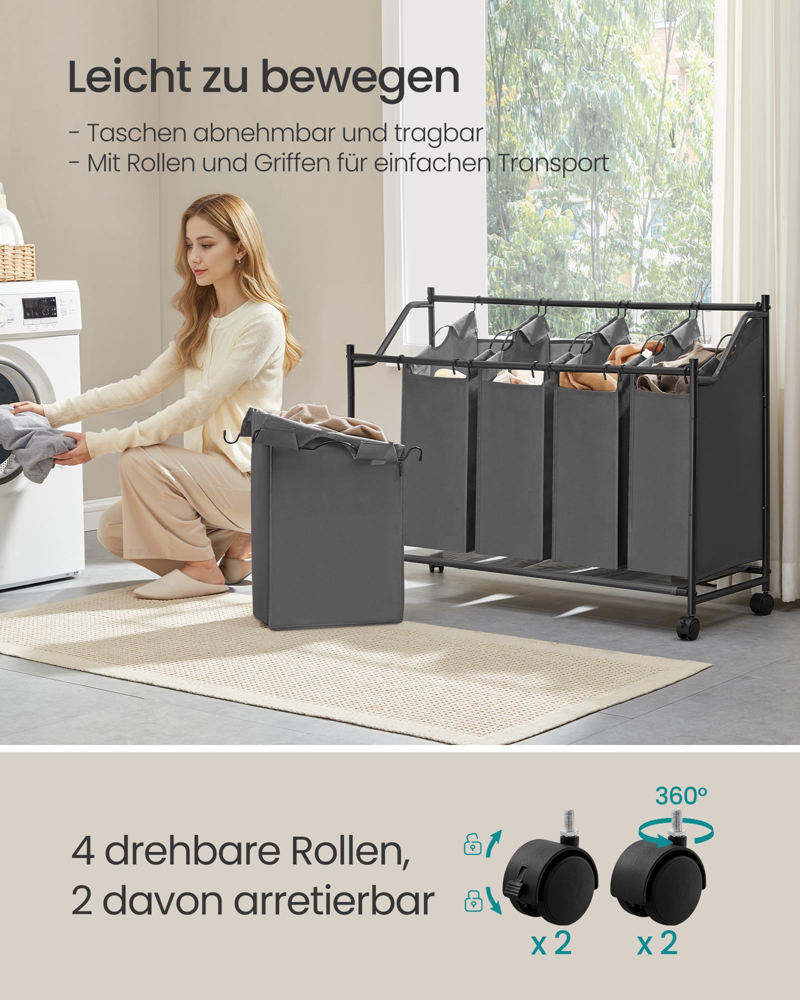 songmics-w-schekorb-mit-rollen-5-x-35-l-175-l-schiefergrau-rls103g01 image 4