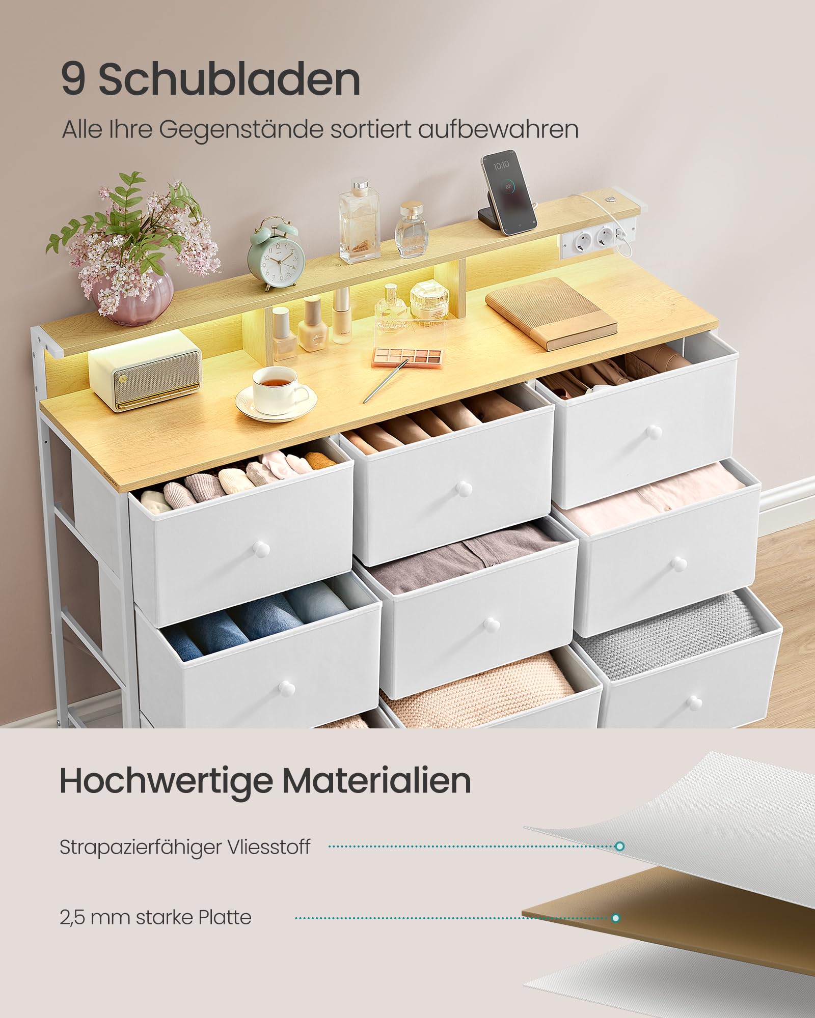 songmics-kommode-9-schubladen-mit-led-114-cm-wei image 6