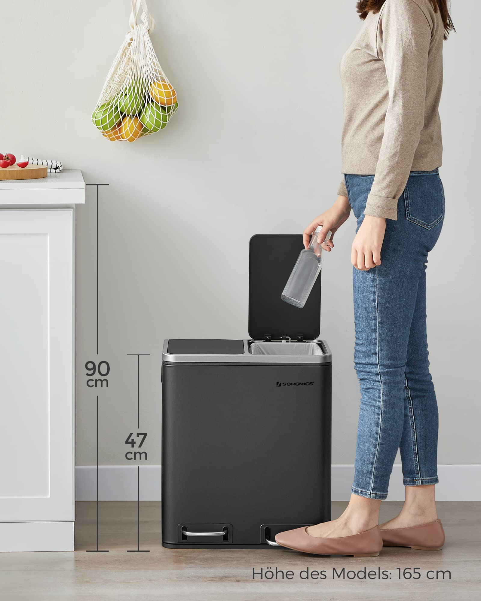 songmics-ltb30bk-treteimer-m-lltrennsystem-2-x-15-liter-stahl-schwarz image 8