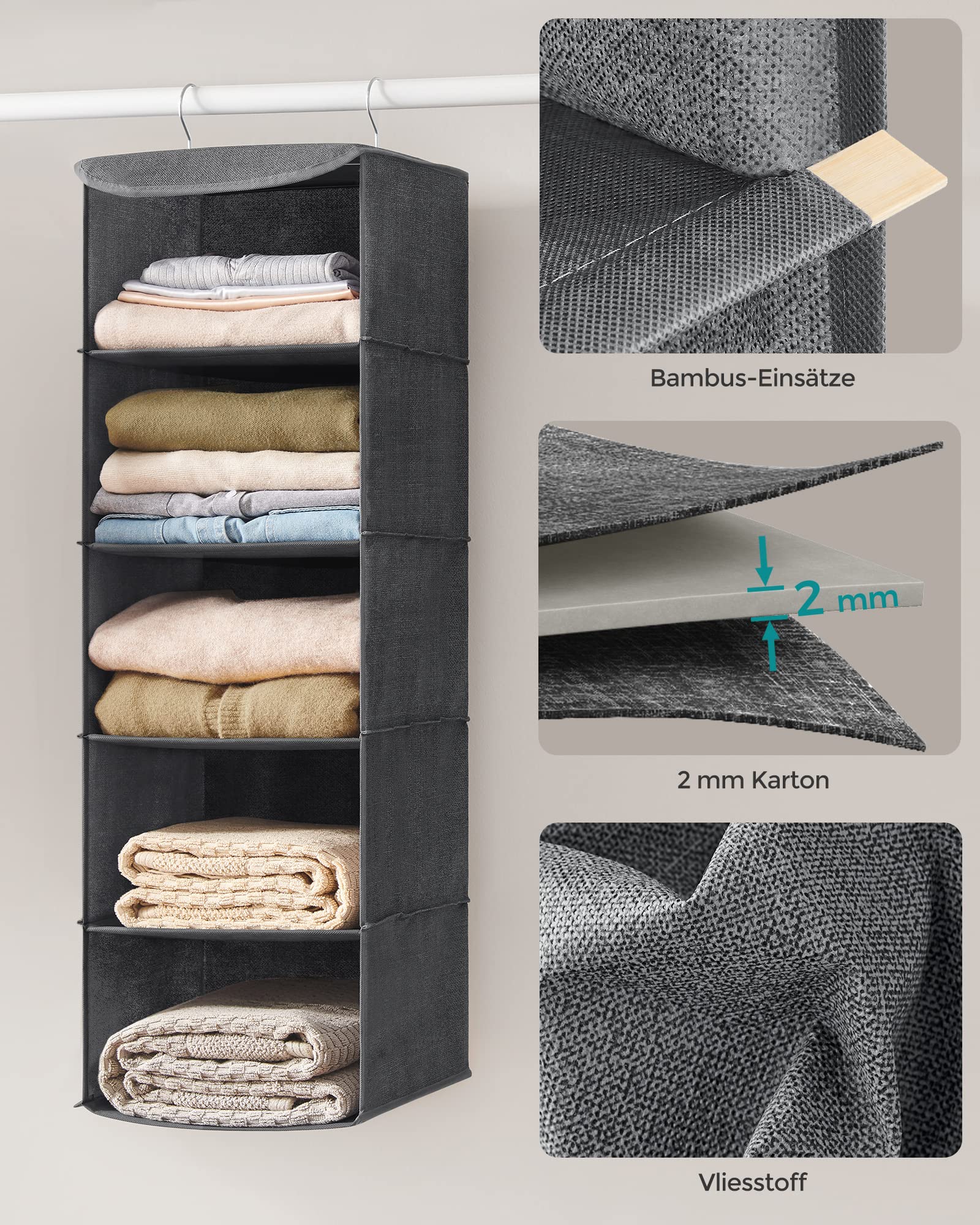 songmics-h-ngeorganizer-rch005g02-2er-set-grau-h-ngeregal-5-ebenen-faltbar image 7